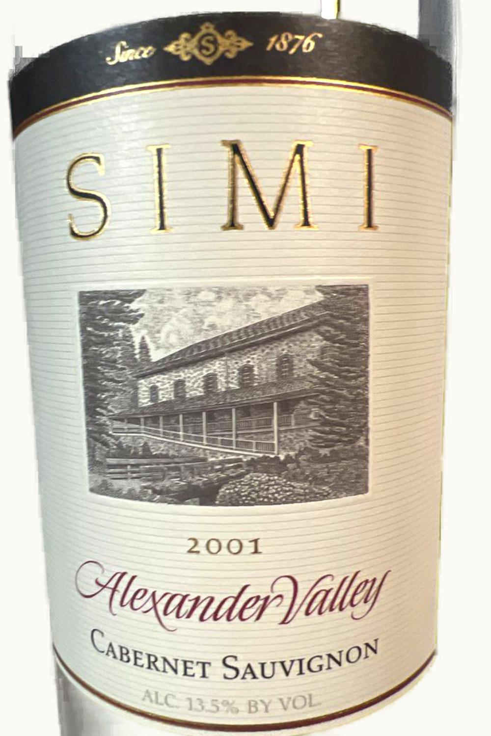 Simi Simi Cabernet Sauvignon (Alexander Valley), 2001