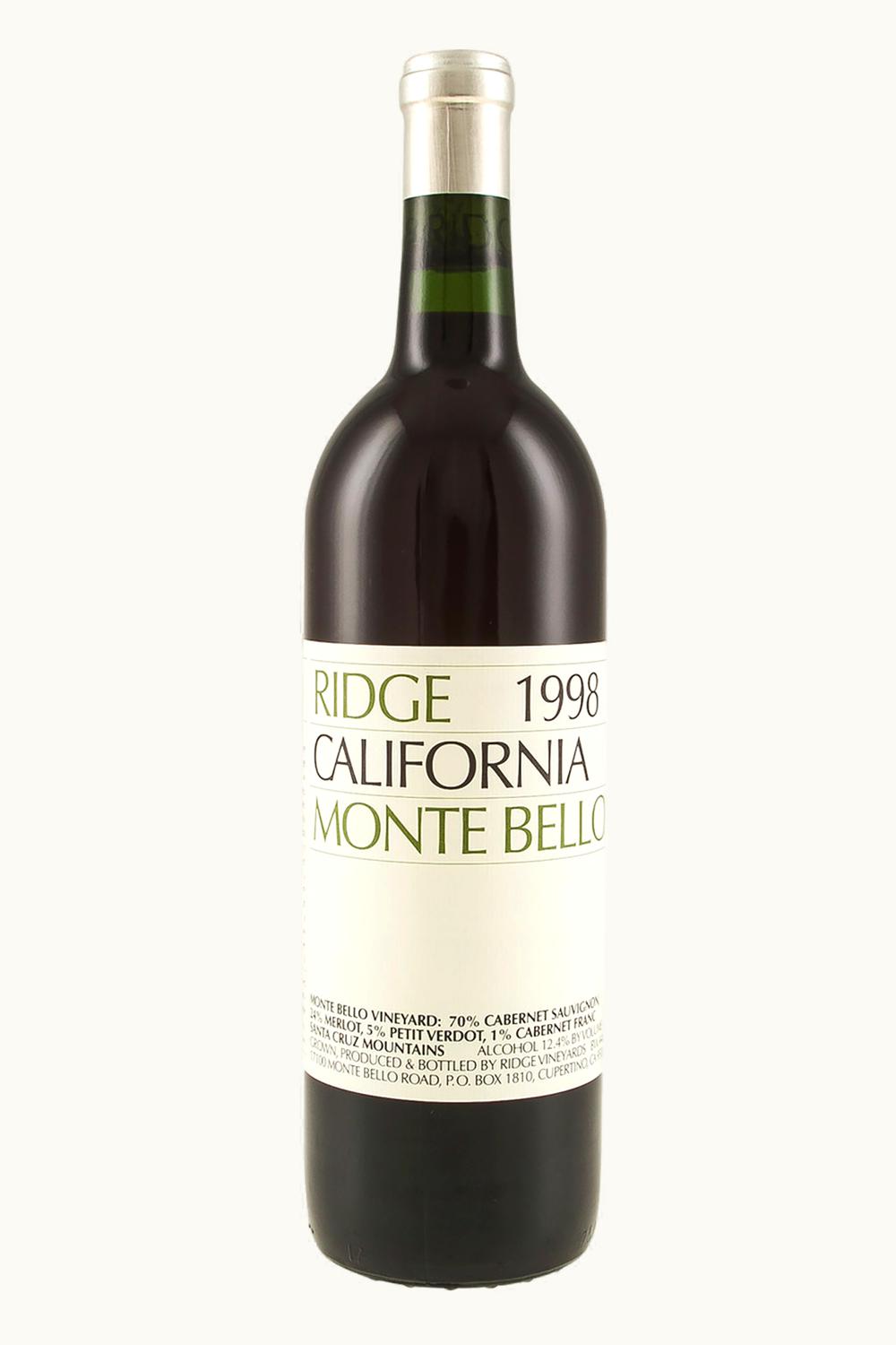 Ridge Vineyards Ridge Vineyards Monte Bello (Santa Cruz Mountains, San Francisco Bay, Central Coast), 1998