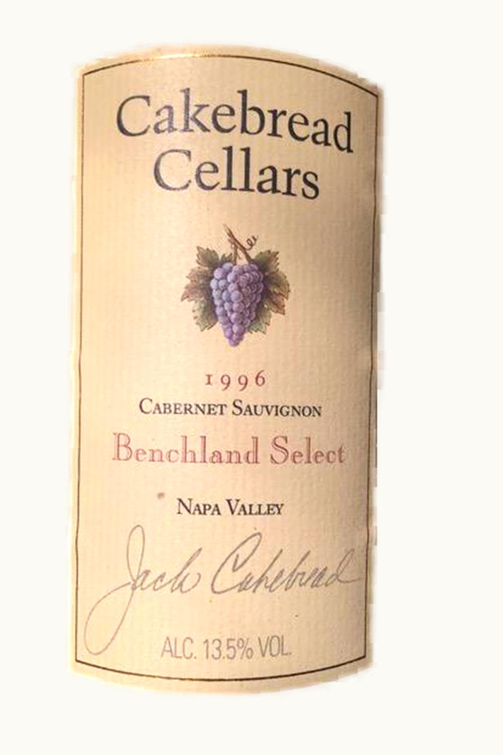 Cakebread Cellars Benchland Select Cabernet Sauvignon (Napa Valley), 1998