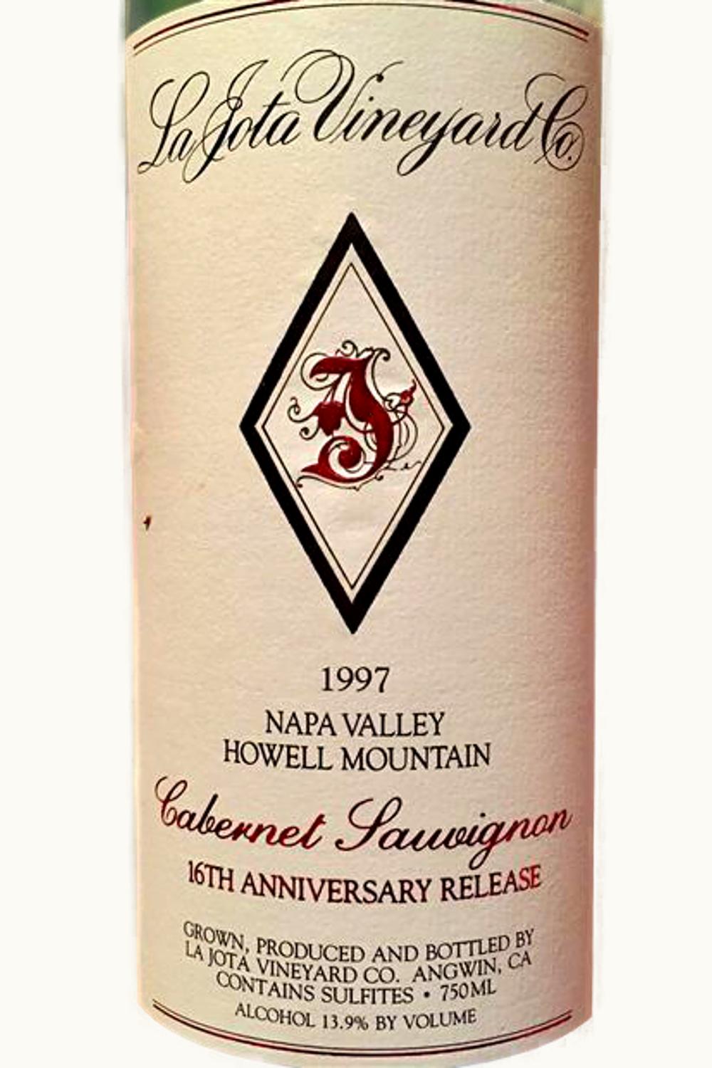 La Jota Anniversary Heritage Cabernet Sauv, 1997