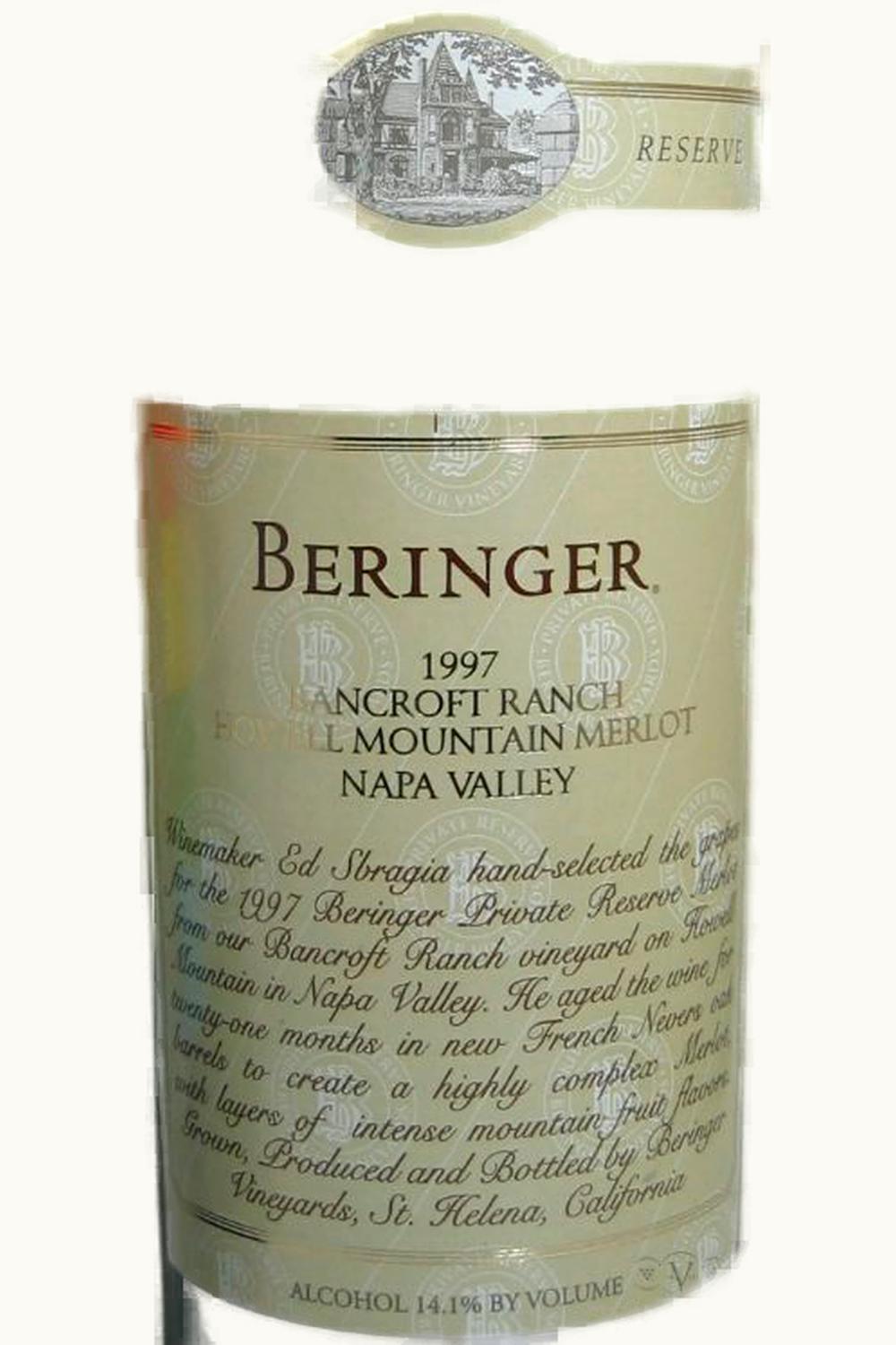 Beringer Beringer Bancroft Ranch Merlot, 1997