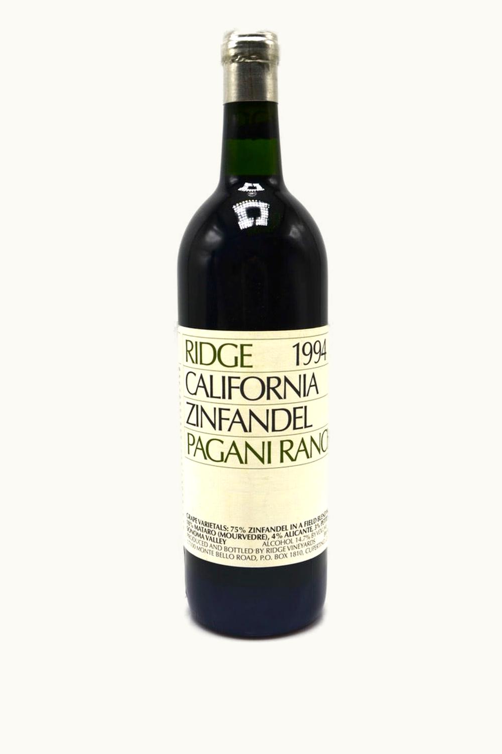 Ridge Vineyards Ridge Vineyards Pagani Ranch Zinfandel, 1994