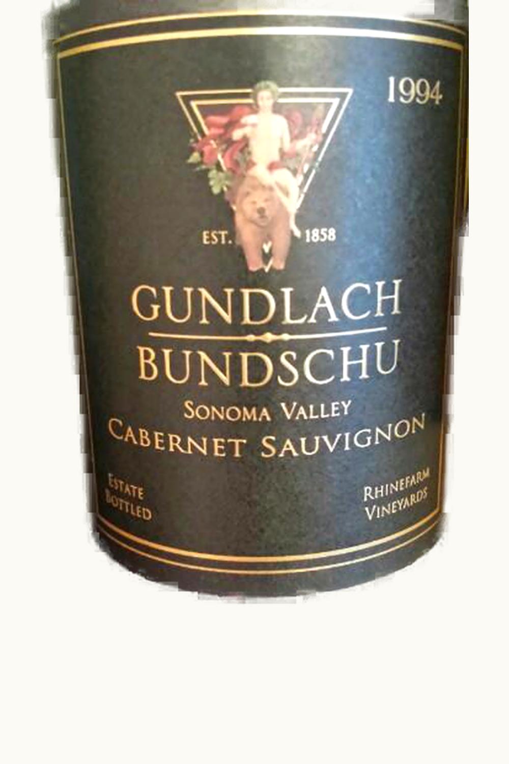Gundlach Bundschu Estate Cabernet Sauvignon, 1994