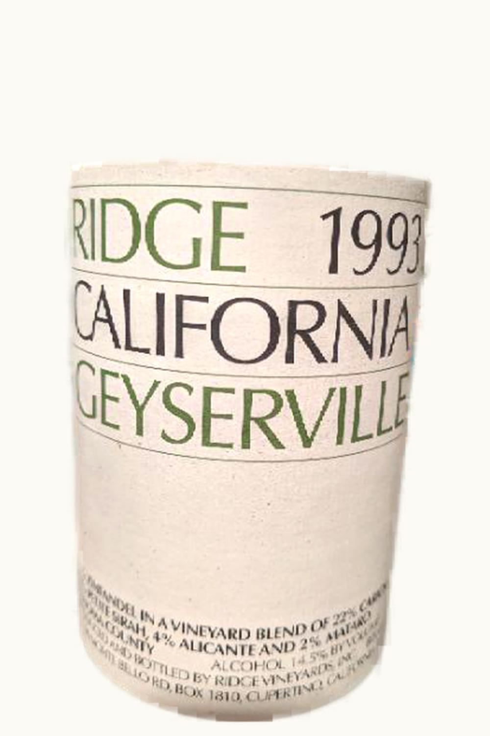 Ridge Vineyards Ridge Vineyards Geyserville, 1993