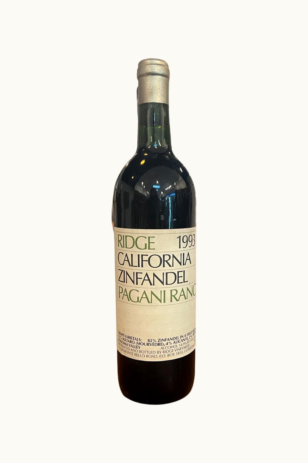 Ridge Vineyards Ridge Vineyards Pagani Ranch Zinfandel, 1993