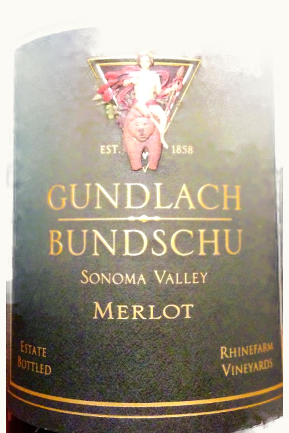 Gundlach Bundschu Estate Merlot, 1993