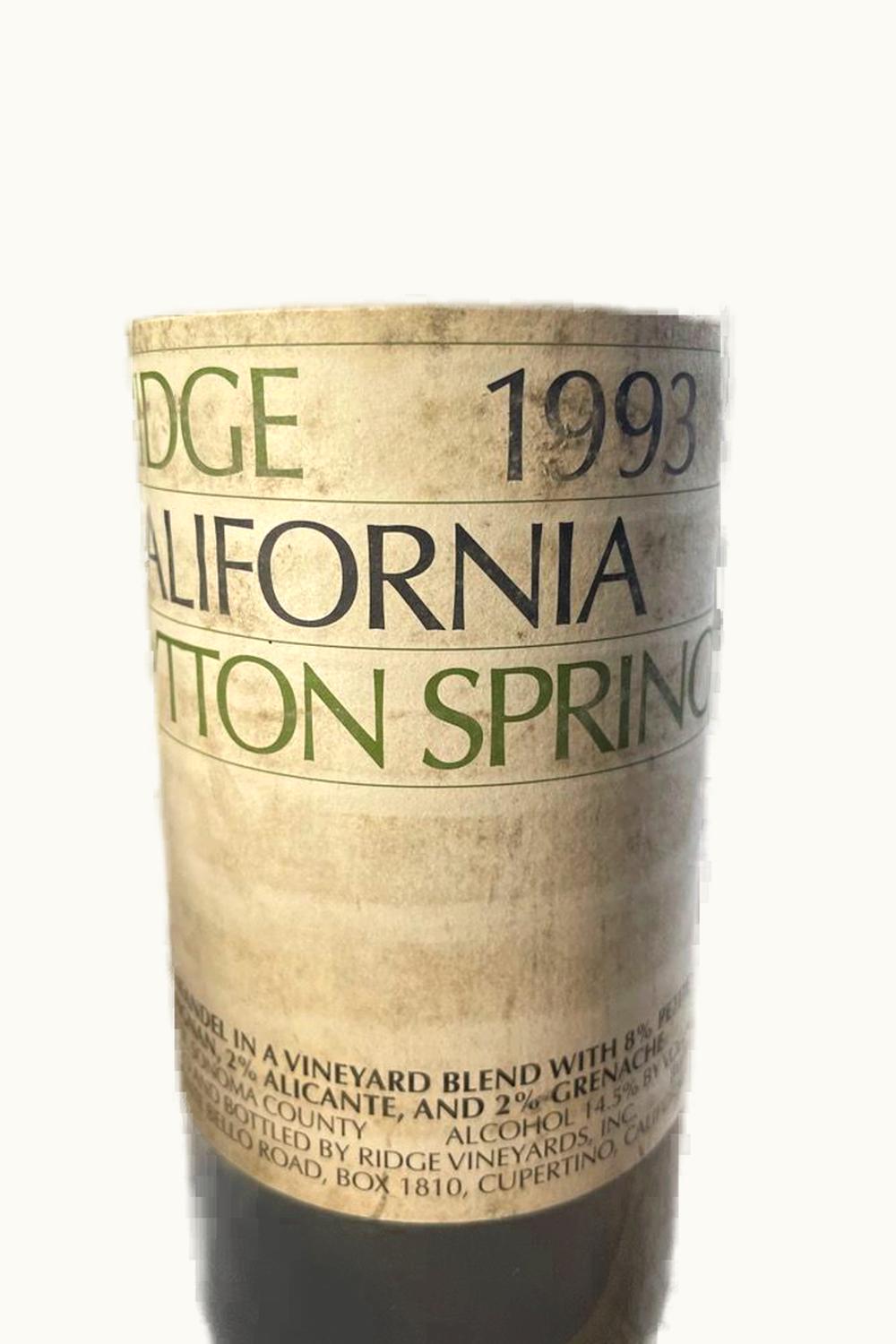 Ridge Vineyards Ridge Vineyards Lytton Estate Zinfandel, 1993