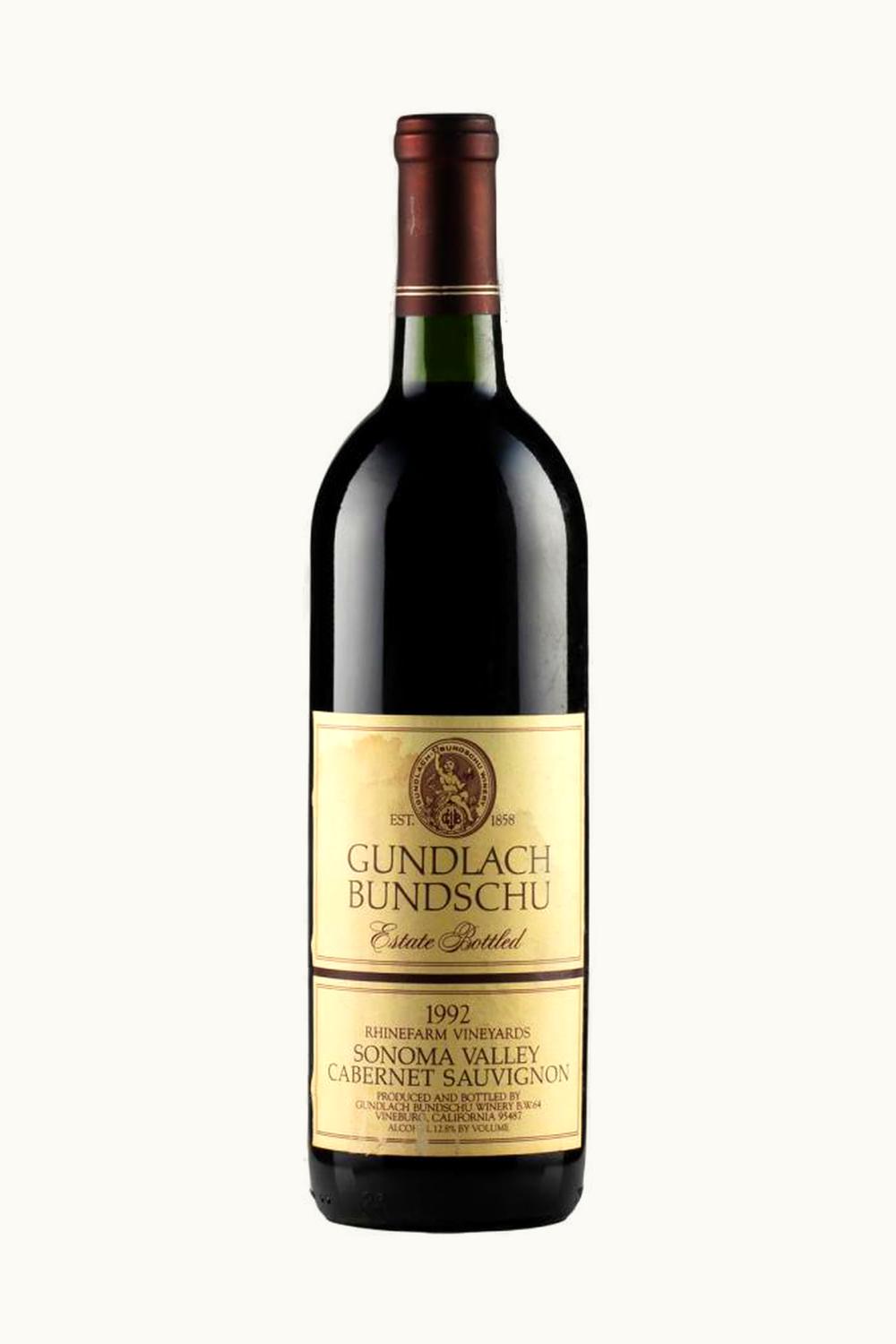 Gundlach Bundschu Vintage Reserve Cabernet Sauvignon, 1992