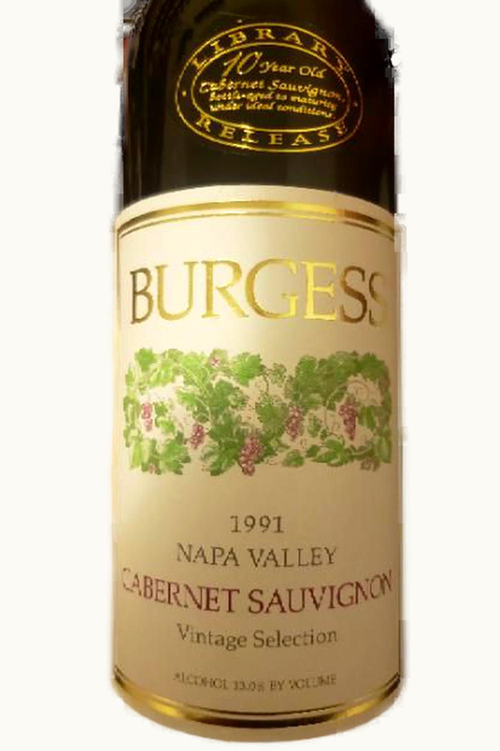 Burgess Cellars Vintage Select Cabernet Sauvignon, 1991