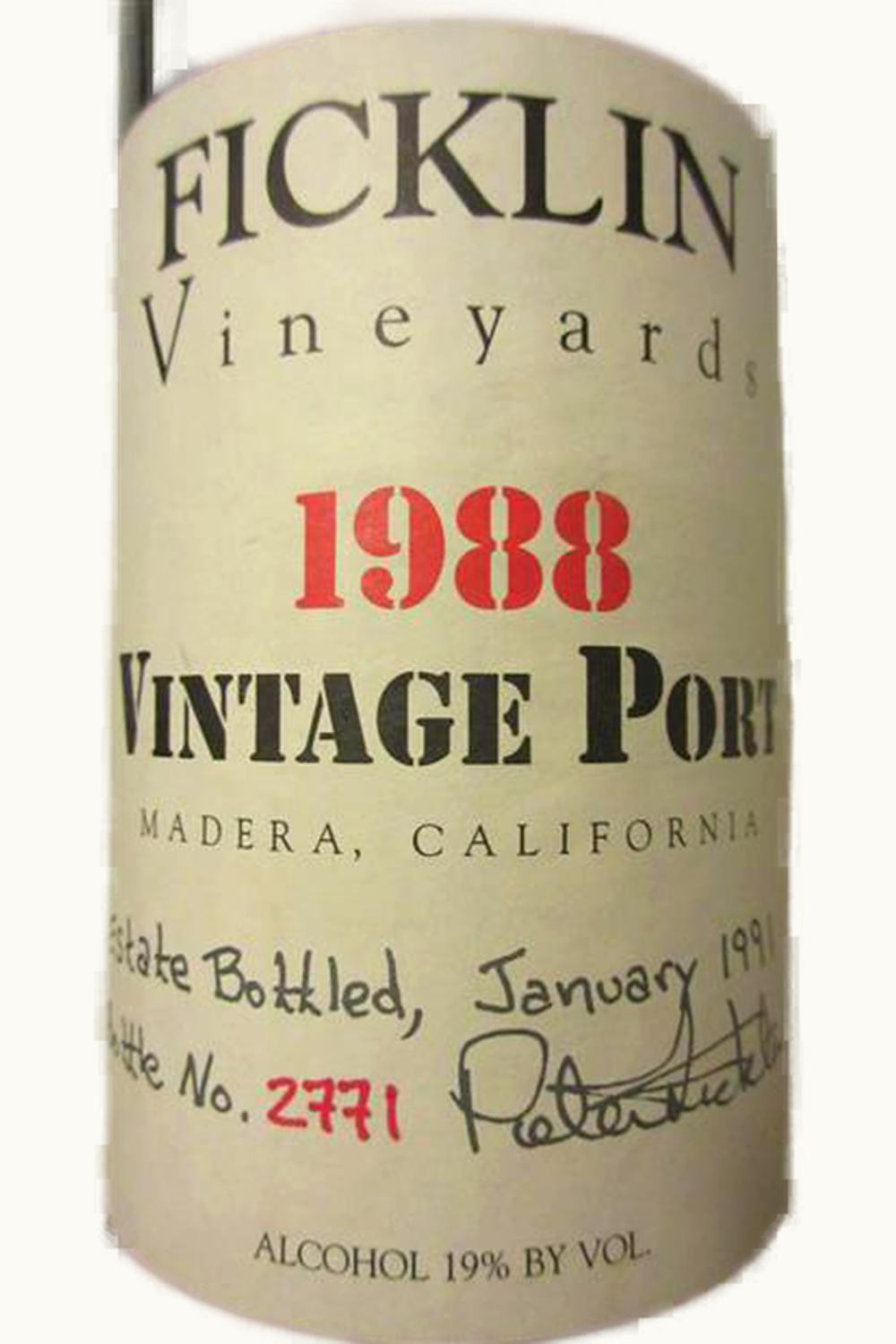 Ficklin Ficklin Vintage Port, 1991