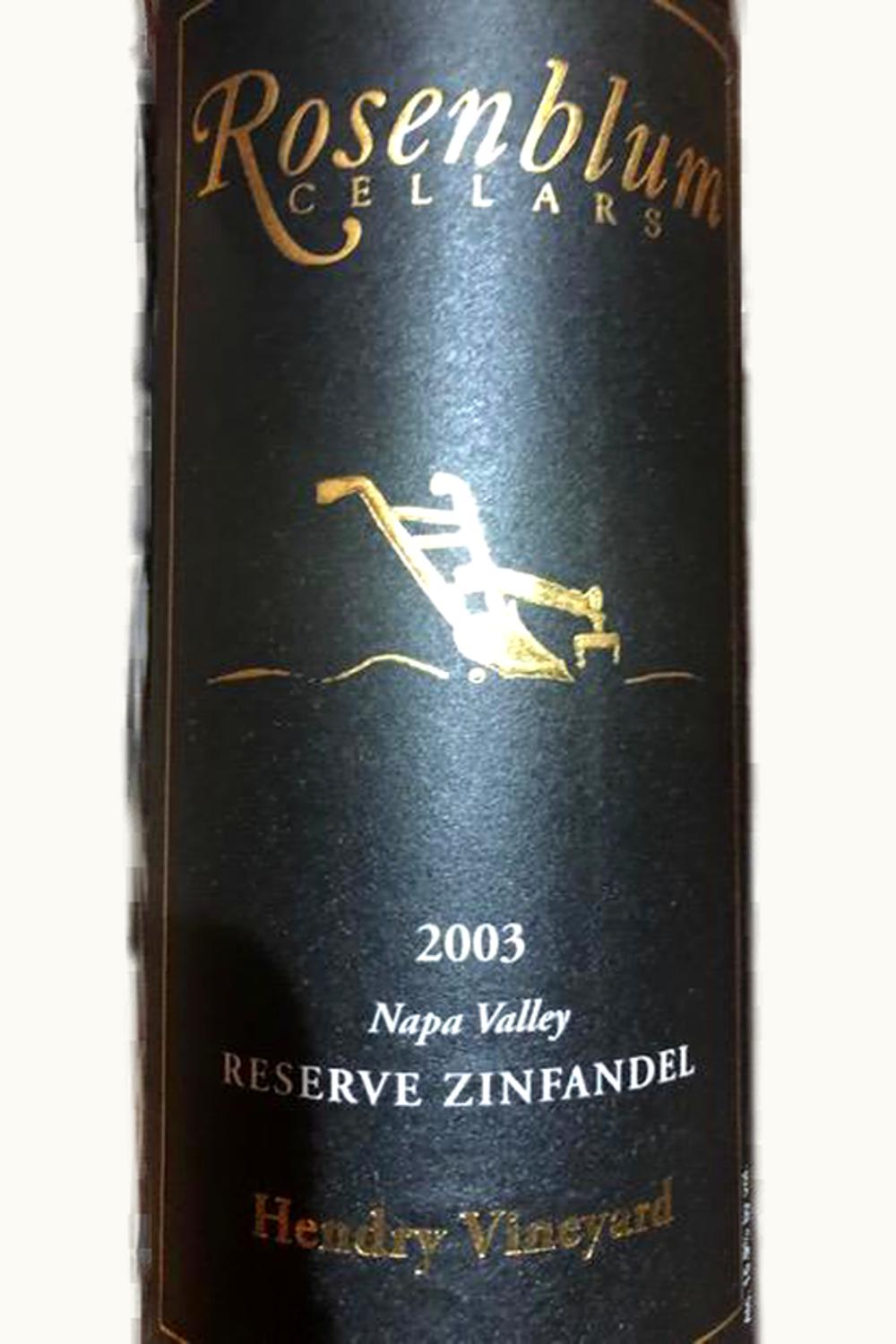 Rosenblum Cellars Rosenblum Cellars Hendry Reserve Zinfandel, 1990