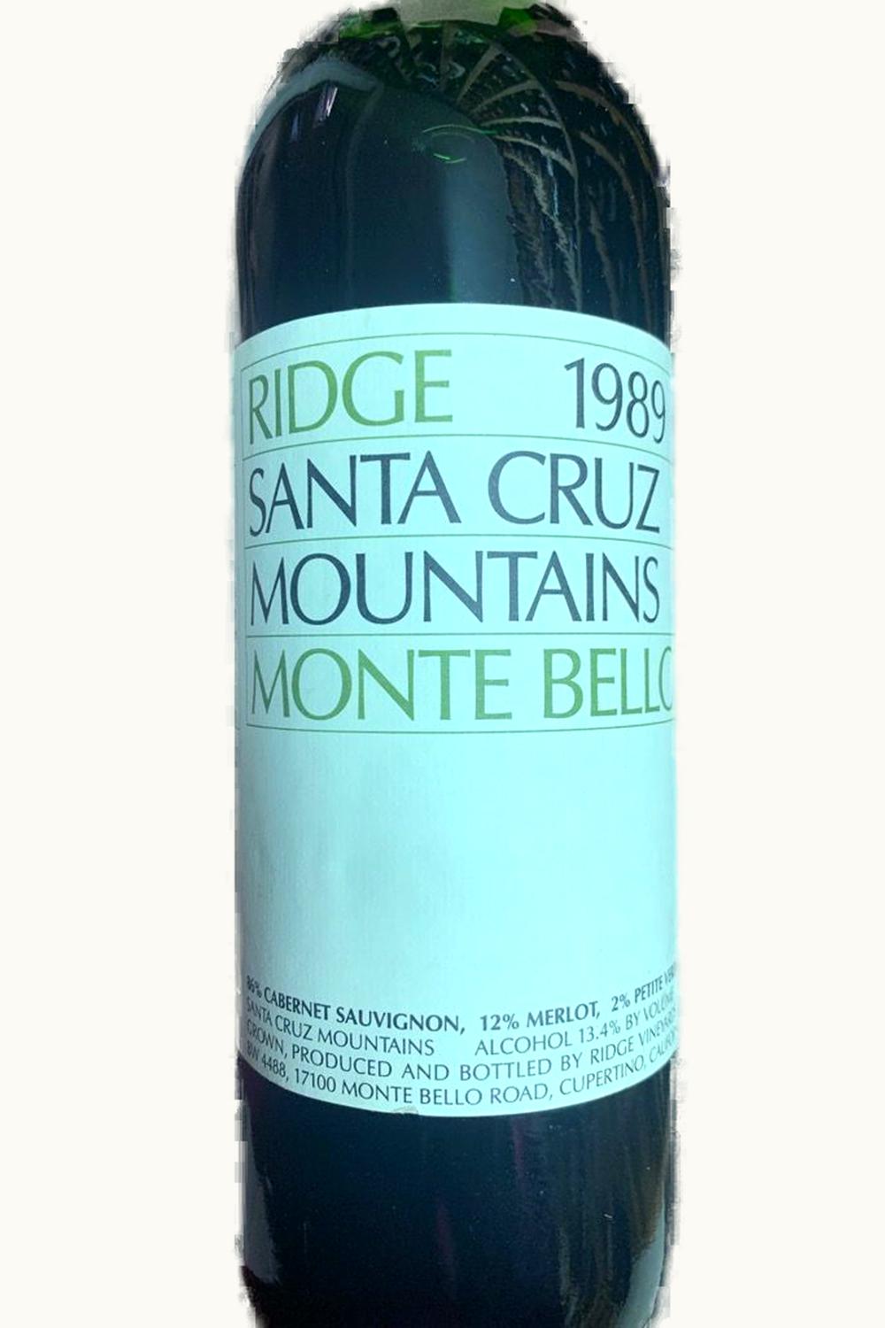 Ridge Vineyards Ridge Vineyards Monte Bello, 1989