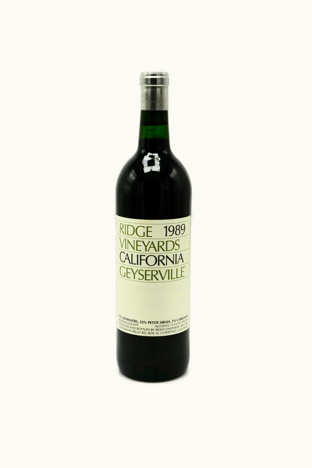 Ridge Vineyards Ridge Vineyards Geyserville, 1989