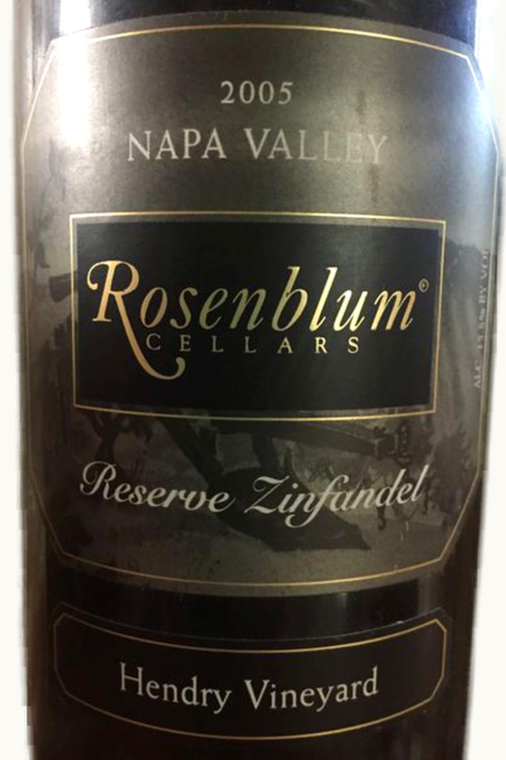 Rosenblum Cellars Rosenblum Cellars Hendry RSRV Zinfandel, 1988
