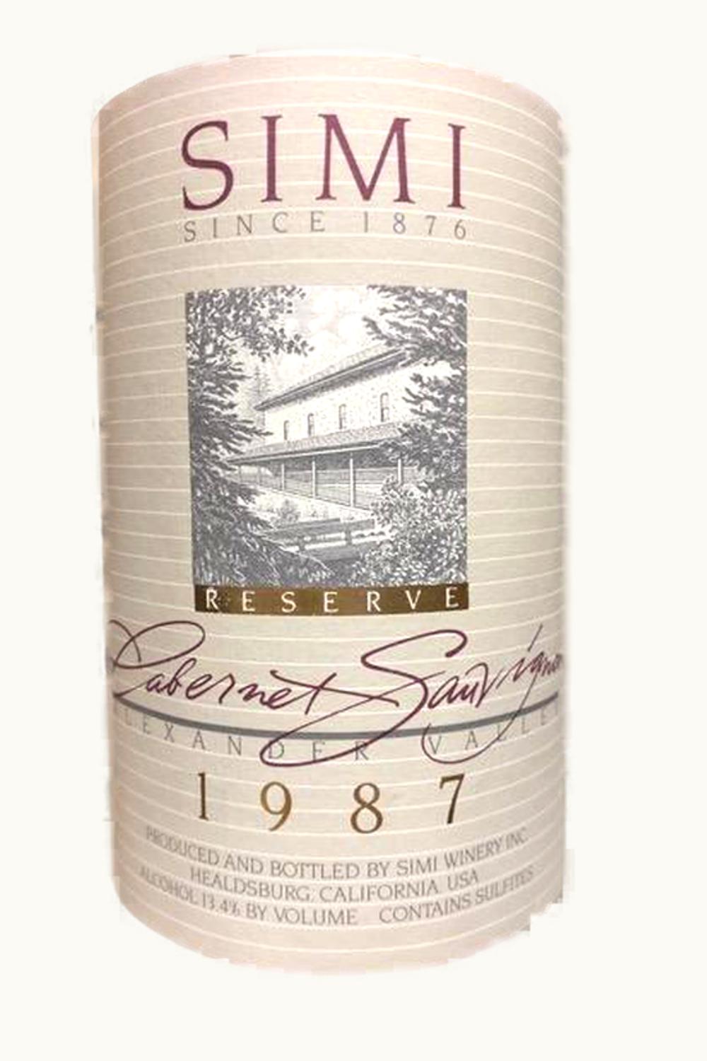 Simi Cabernet Sauvignon (Alexander Valley), 1987