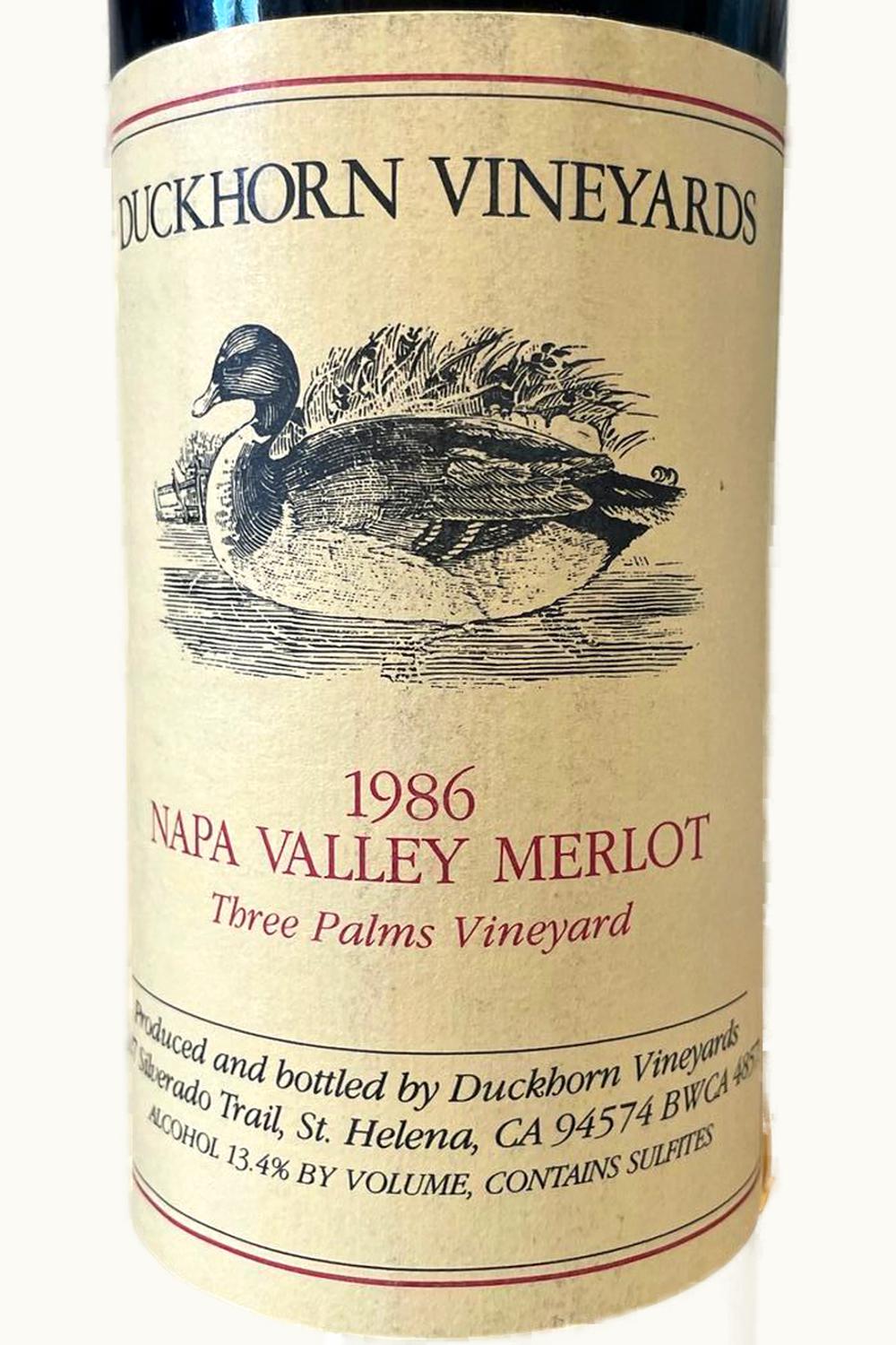 Duckhorn Vineyards Three Palms Merlot (Napa Valley), 1986