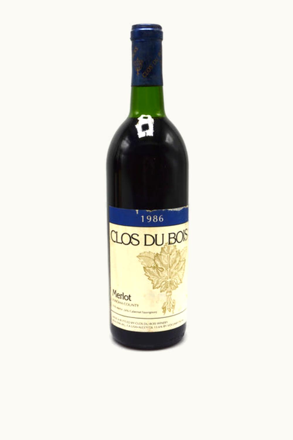 Clos Du Bois Merlot (North Coast), 1986