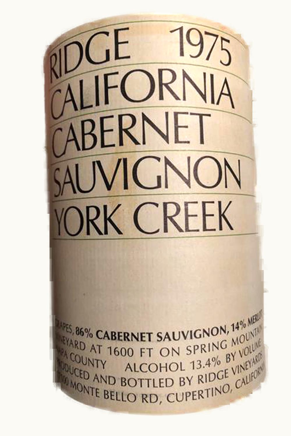 Ridge Vineyards Ridge Vineyards Cabernet Sauvignon (Spring Mountain District), 1986