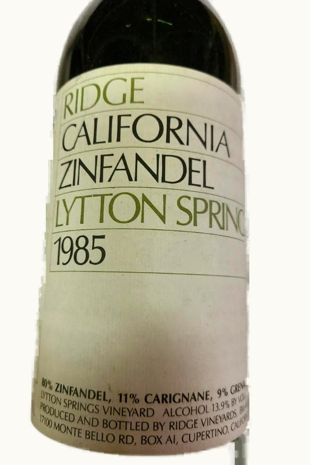 Ridge Vineyards Ridge Vineyards Dry Creek Valley Zinfandel (Sonoma County), 1985