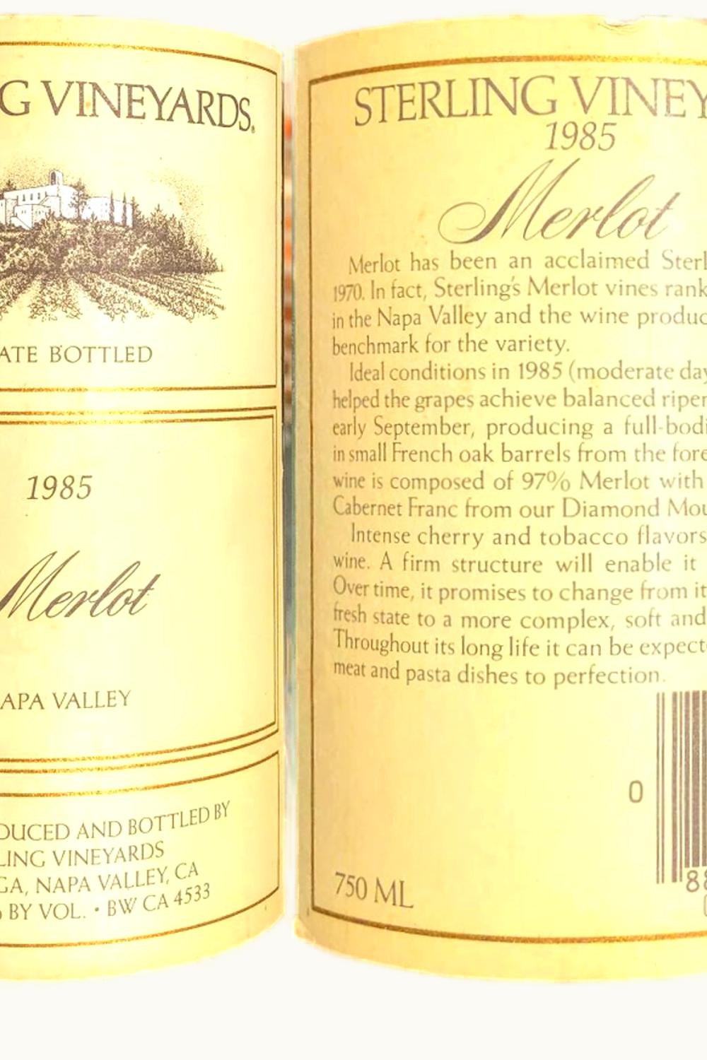 Sterling Merlot (Napa Valley), 1985