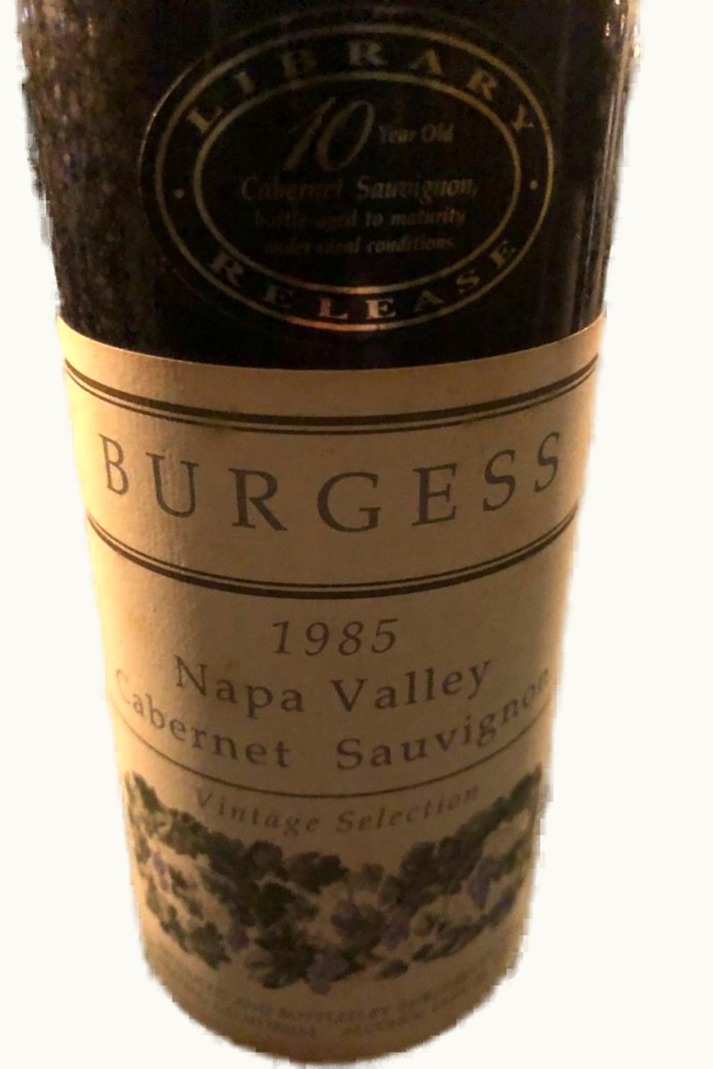 Burgess Cellars Estate Cabernet Sauvignon (Napa Valley), 1985