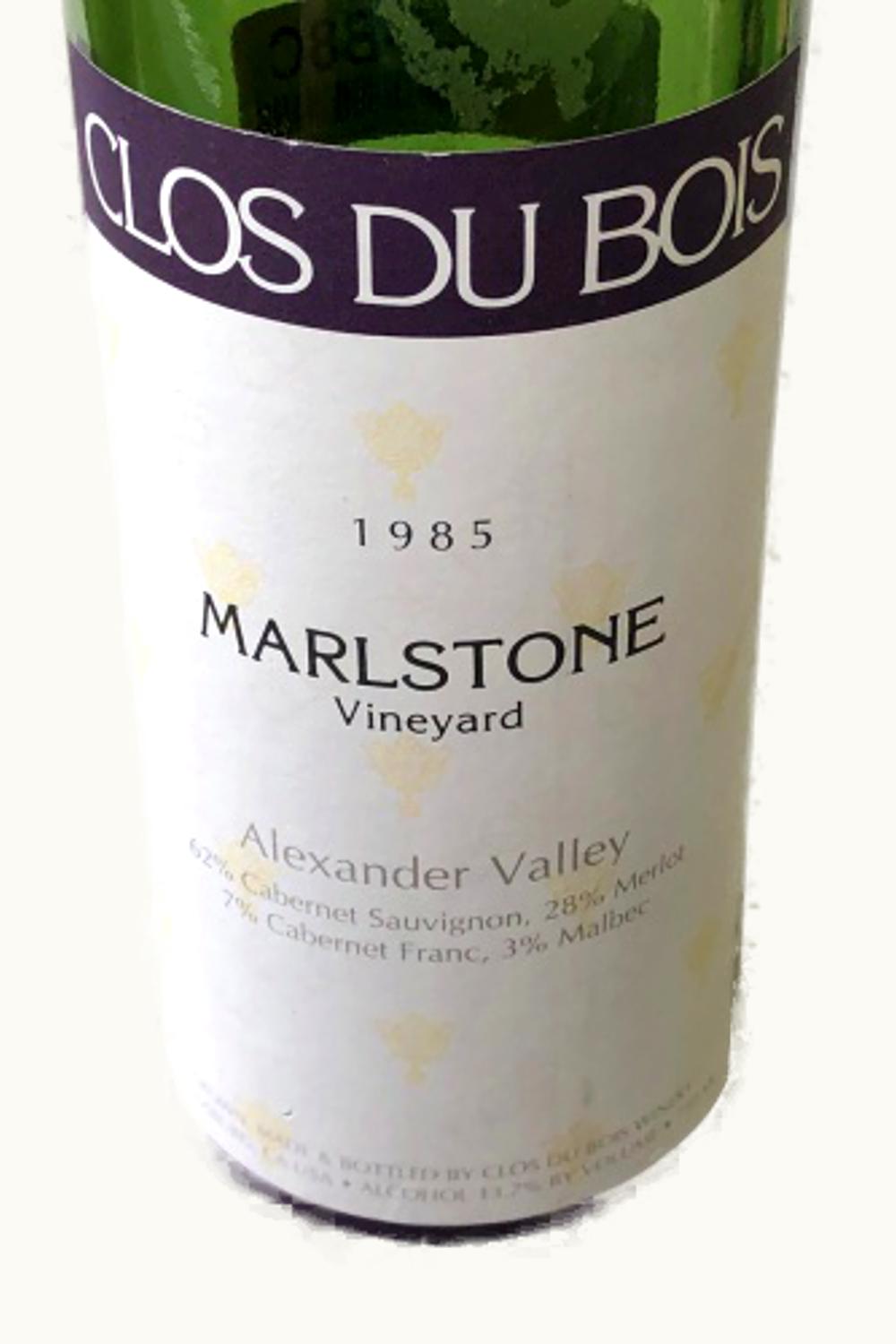 Clos du Bois Clos du Bois Marlstone (Alexander Valley, Sonoma County), 1985