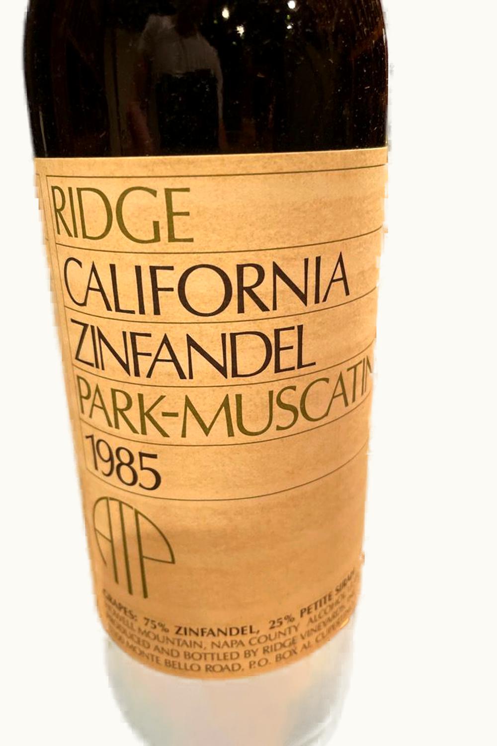 Ridge Vineyards Ridge Vineyards Park Muscat Zinfandel (Howell Mountain, Napa Valley), 1985