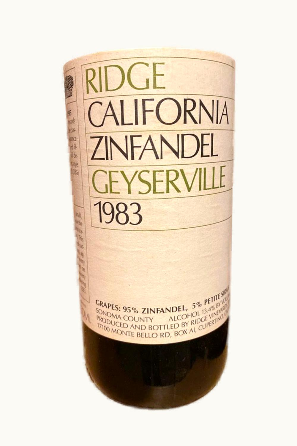 Ridge Vineyards Ridge Vineyards Geyserville (Alexander Valley, Sonoma County), 1983