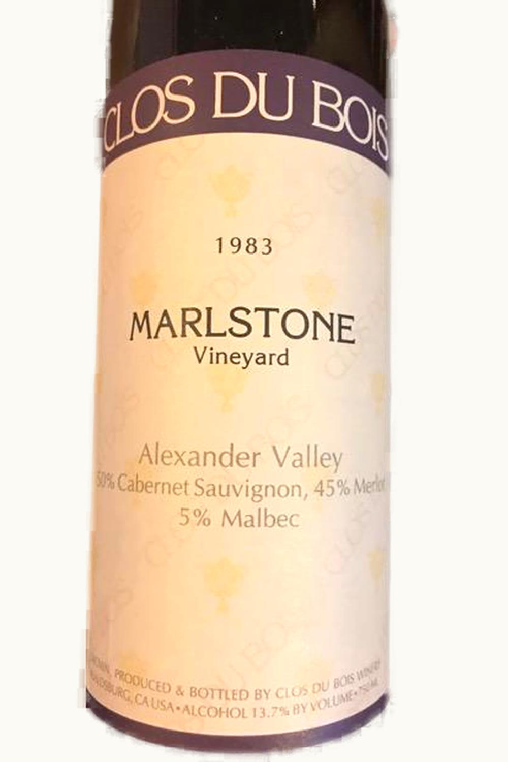 Clos du Bois Clos du Bois Marlstone Alex Valley, 1983