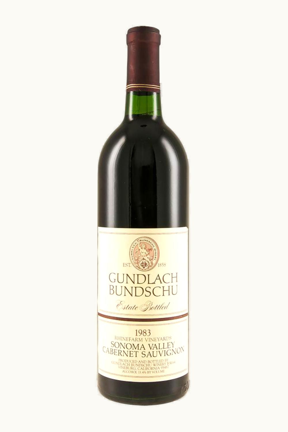 Gundlach Bundschu Estate Cab Sauv Sonoma Valley County, 1983