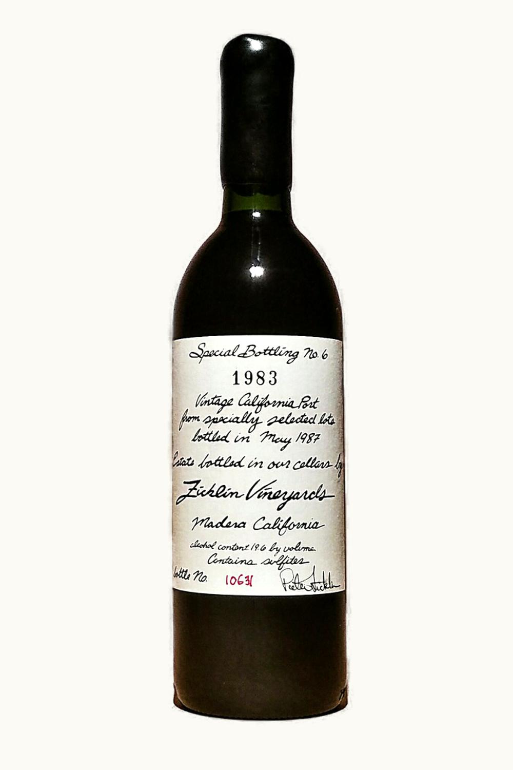 Ficklin Vintage Port Madera Central Valley, 1983