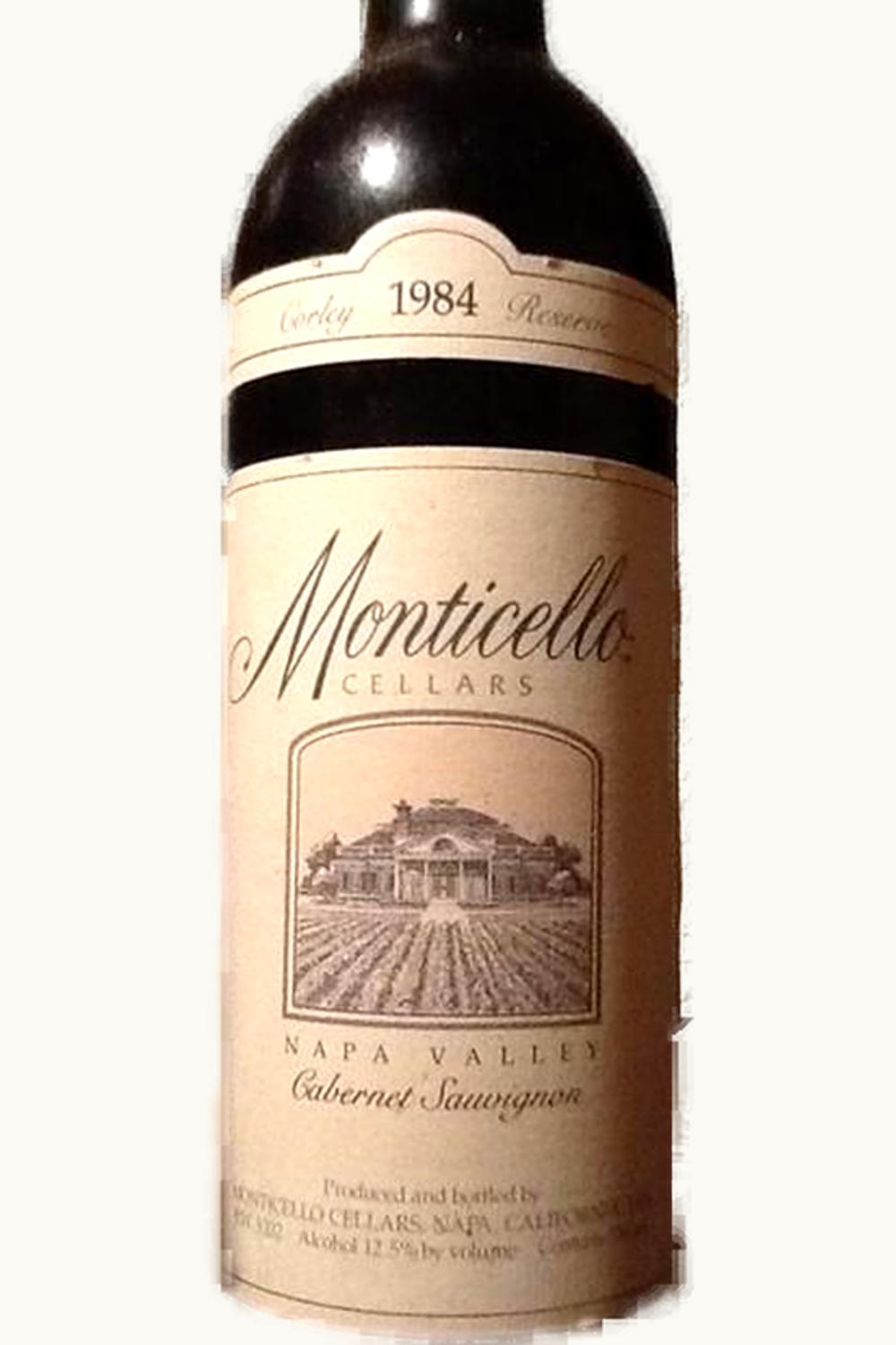 Monticello Corley Fmly Monticello Corley Fmly RSRV Cab Sauv Napa Valley County, 1982
