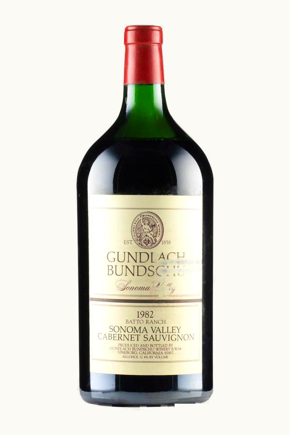 Gundlach Bundschu Estate Cab Sauv Sonoma Valley County, 1982