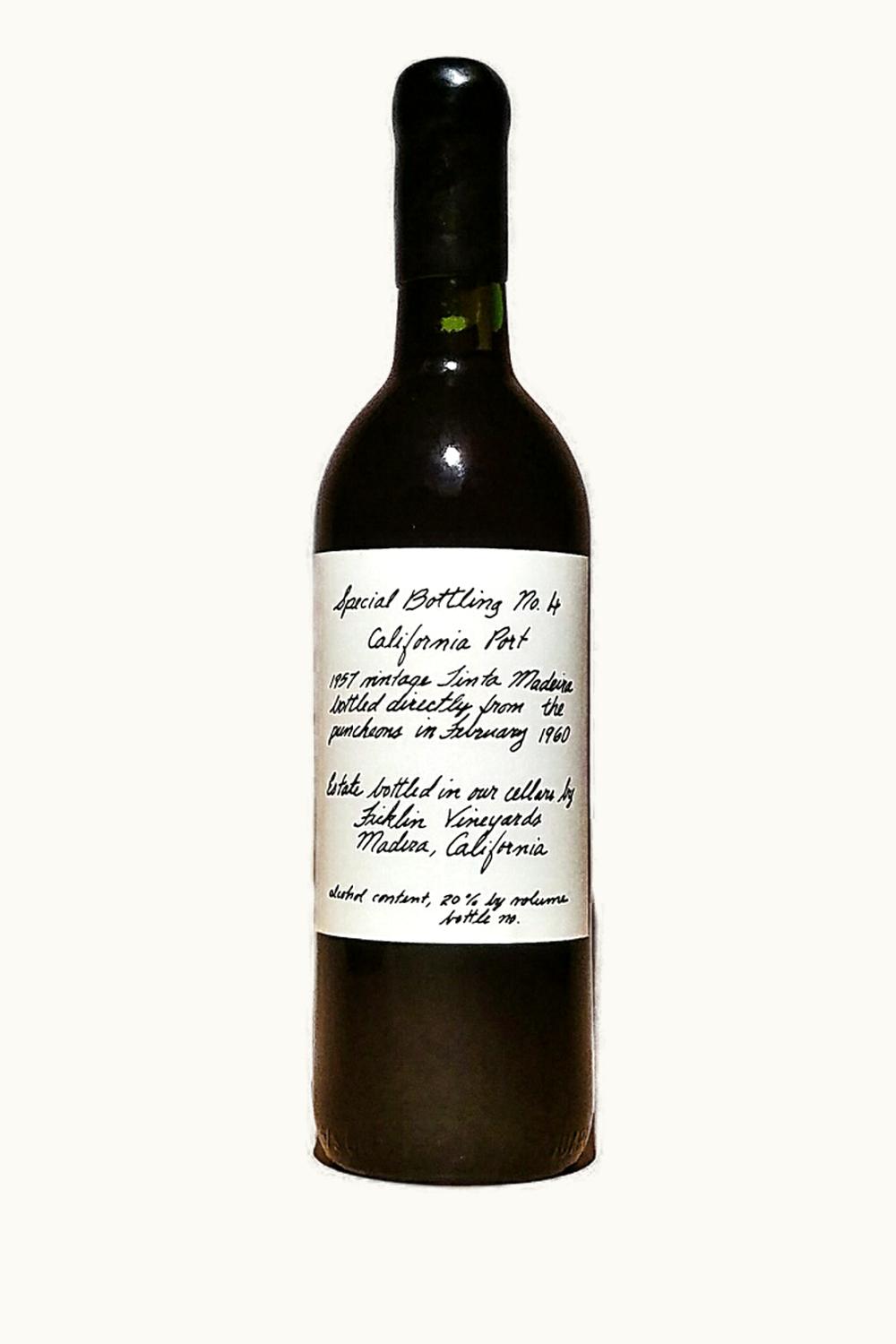 Ficklin Vintage Port Madera Central Valley California, 1982