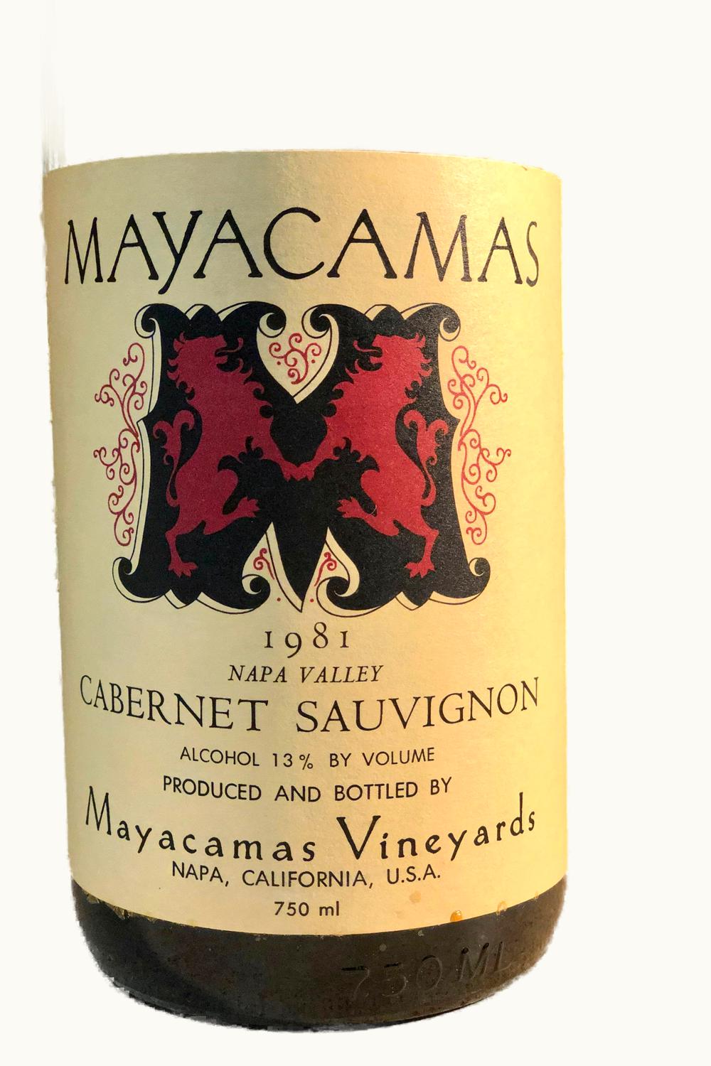 Mayacamas Cab Sauv Mnt Veeder Napa Valley County, 1981