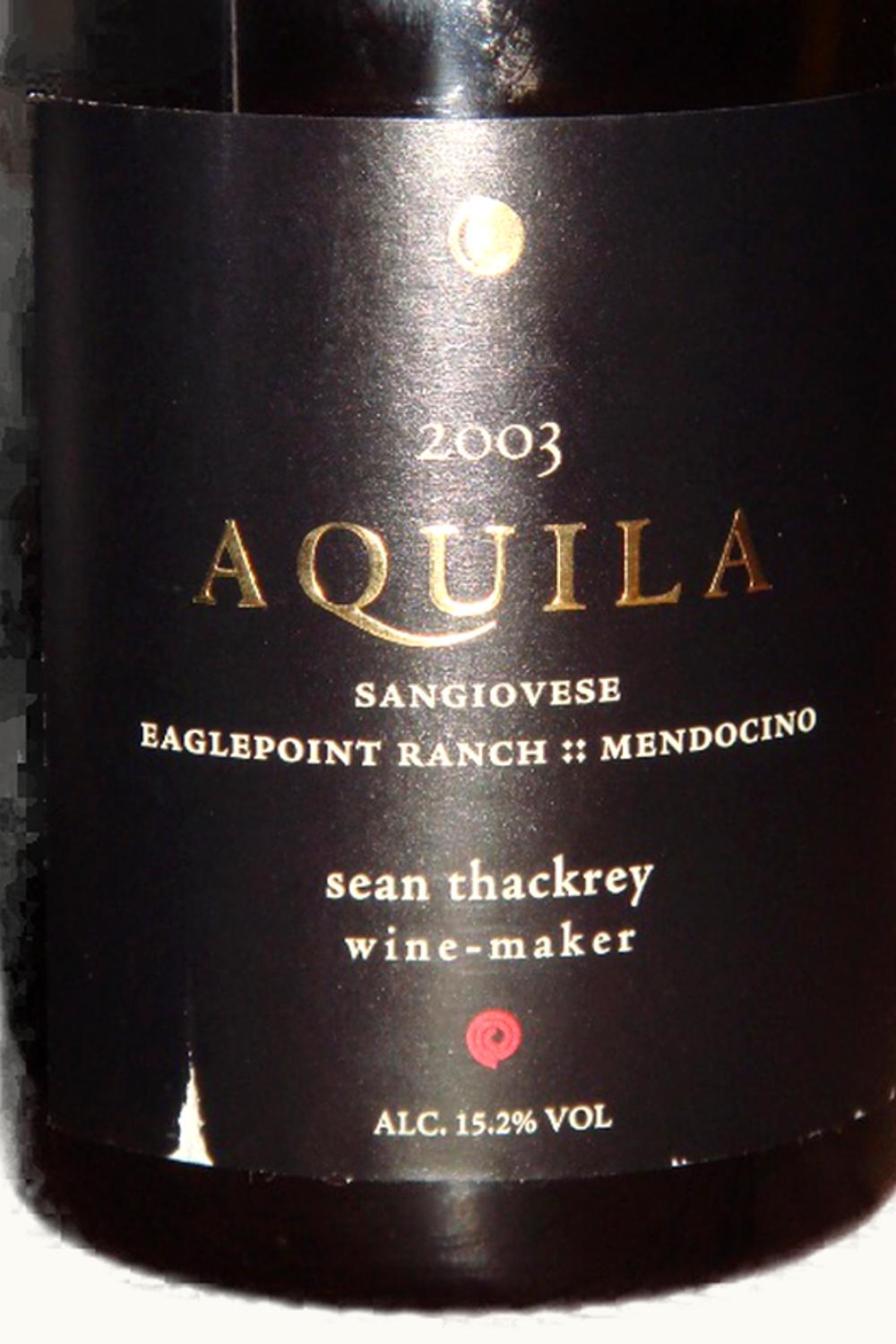 Thackrey & Co. Aquila Eagle Point Ranch Sangiovese Mendocino County, 1981