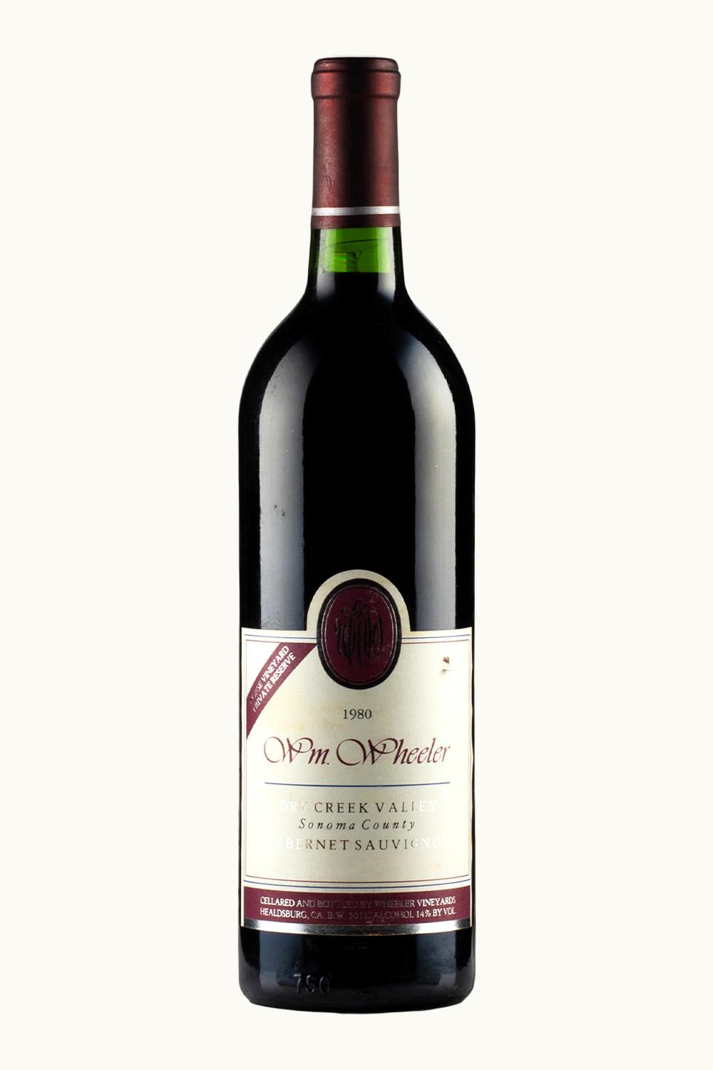 William W. Wheeler William W. Wheeler Cab Sauv Dry Creek Valley Sonoma County, 1980