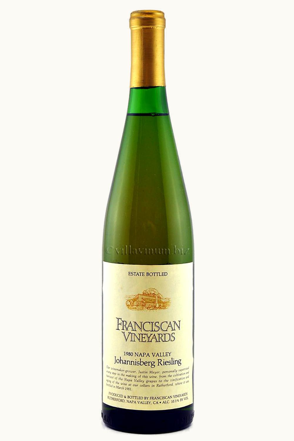 Franciscan Franciscan Johannisberg Riesling Napa Valley County, 1980