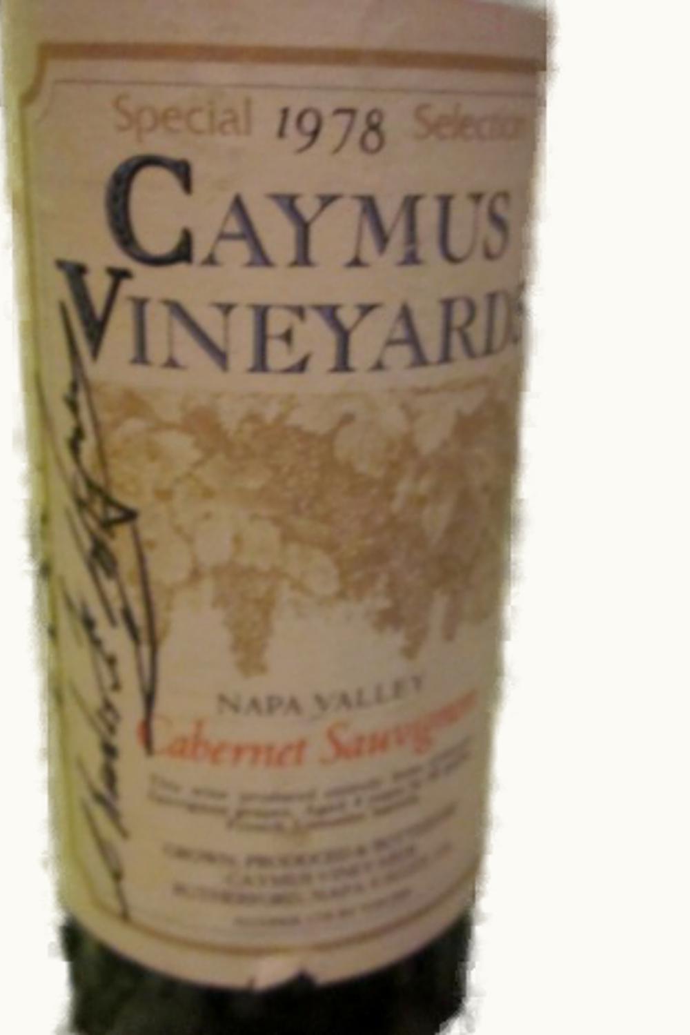 Caymus Vineyards SPC Select Cab Sauv Napa Valley County, 1978