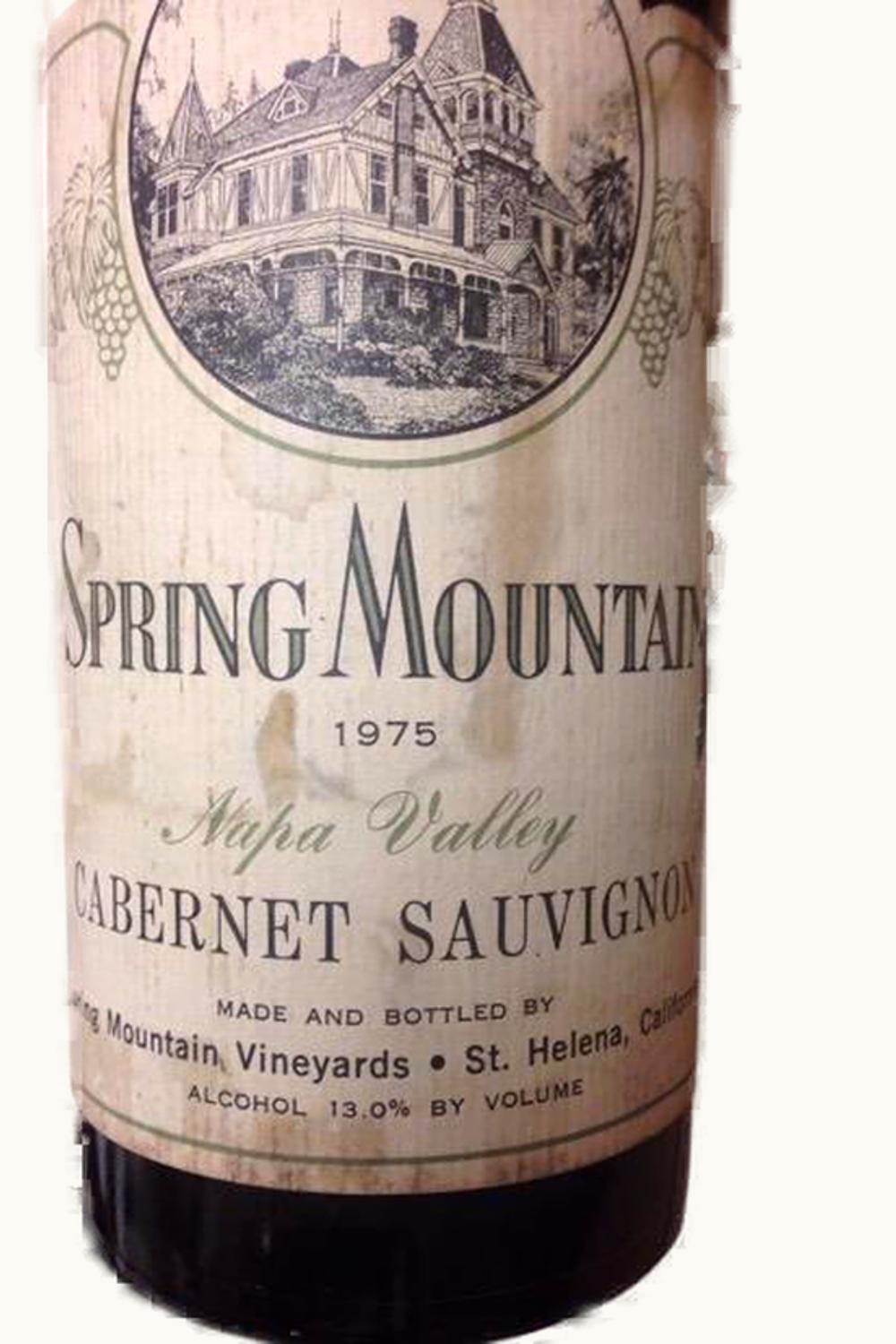 Spring Mountain Cabernet Sauvignon, 1975