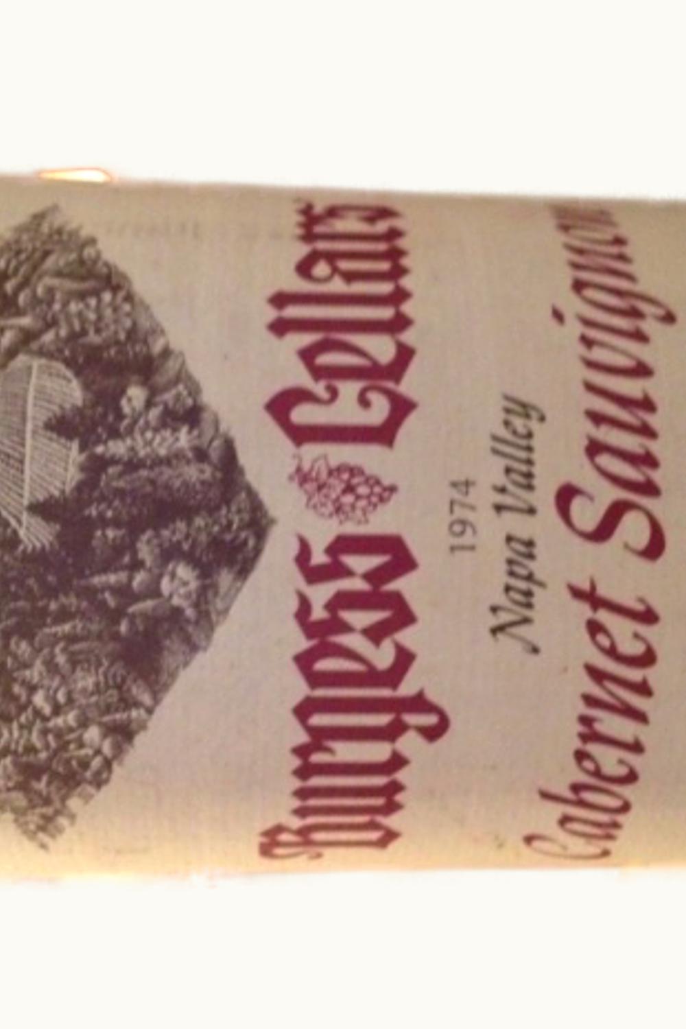 Burgess Cellars Burgess Cellars Estate Cabernet Sauvignon, 1974