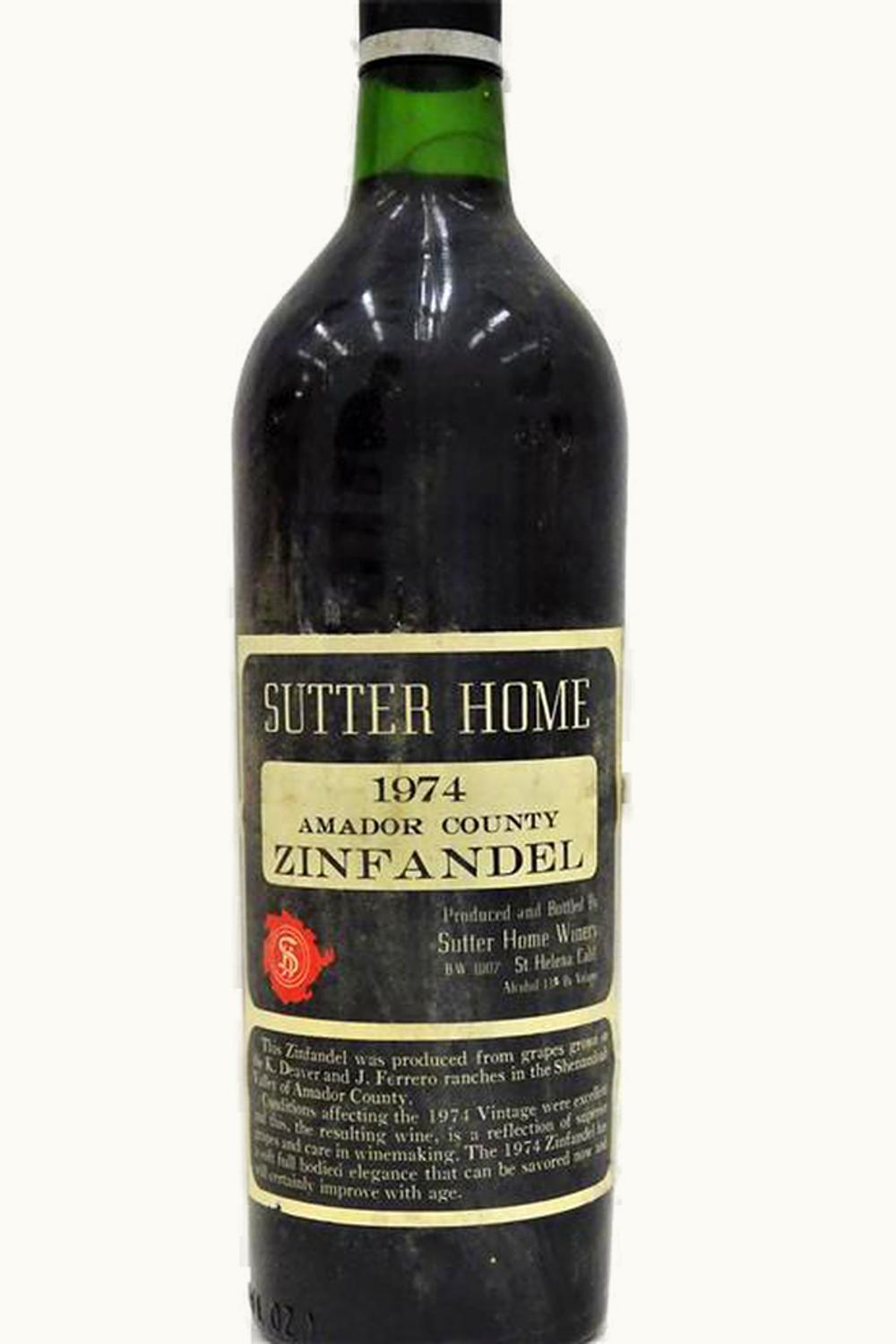Sutter Home Winery Sutter Home Winery Zinfandel, 1974