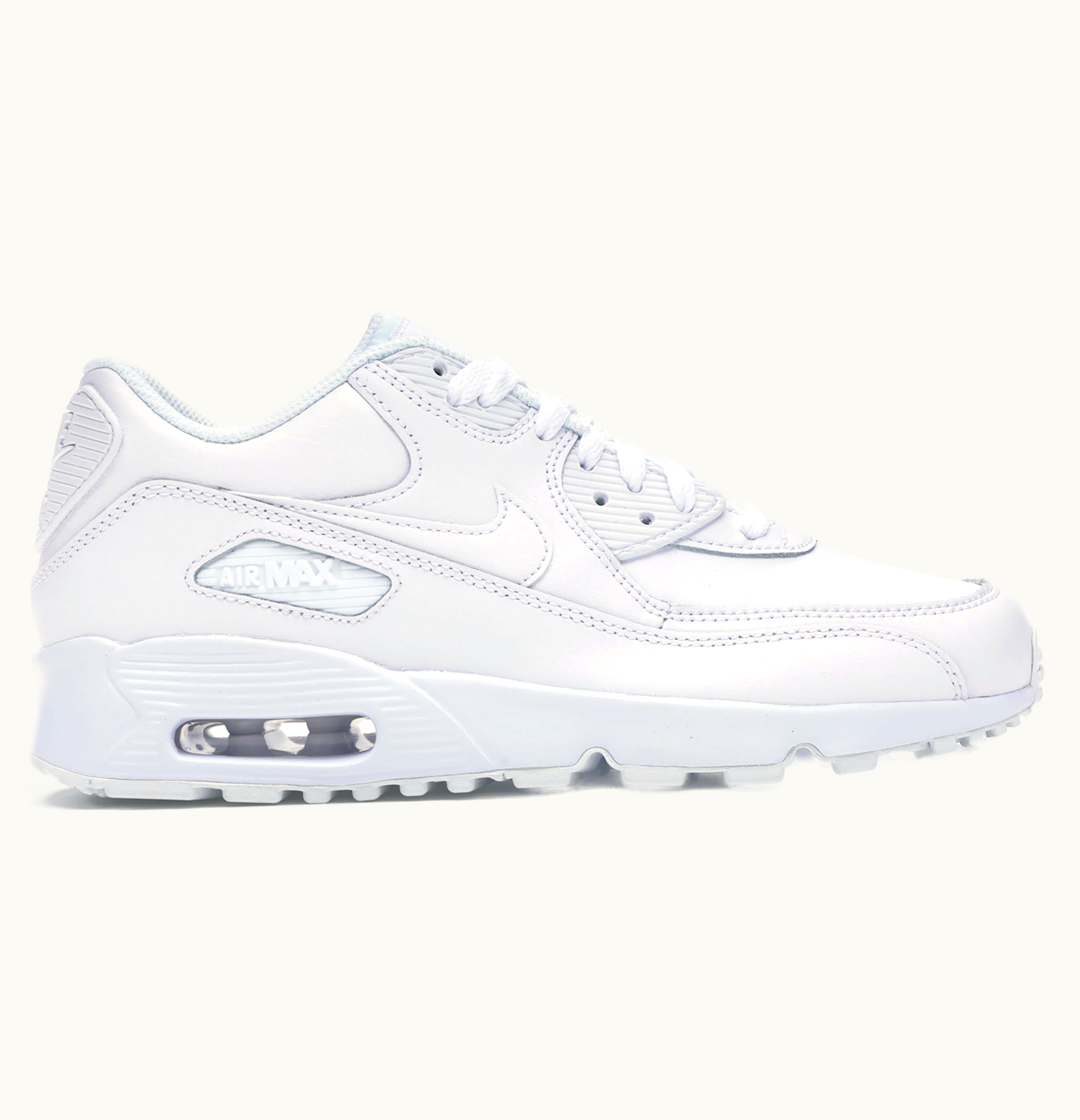 Nike Nike Air Max 90 White Leather GS