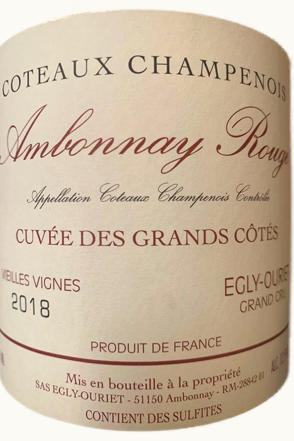 Egly-Ouriet Egly-Ouriet Ambonnay Rouge Cuvee de Grands Cote Vieilles Vigne Coteaux Champenois Champagne, 2013