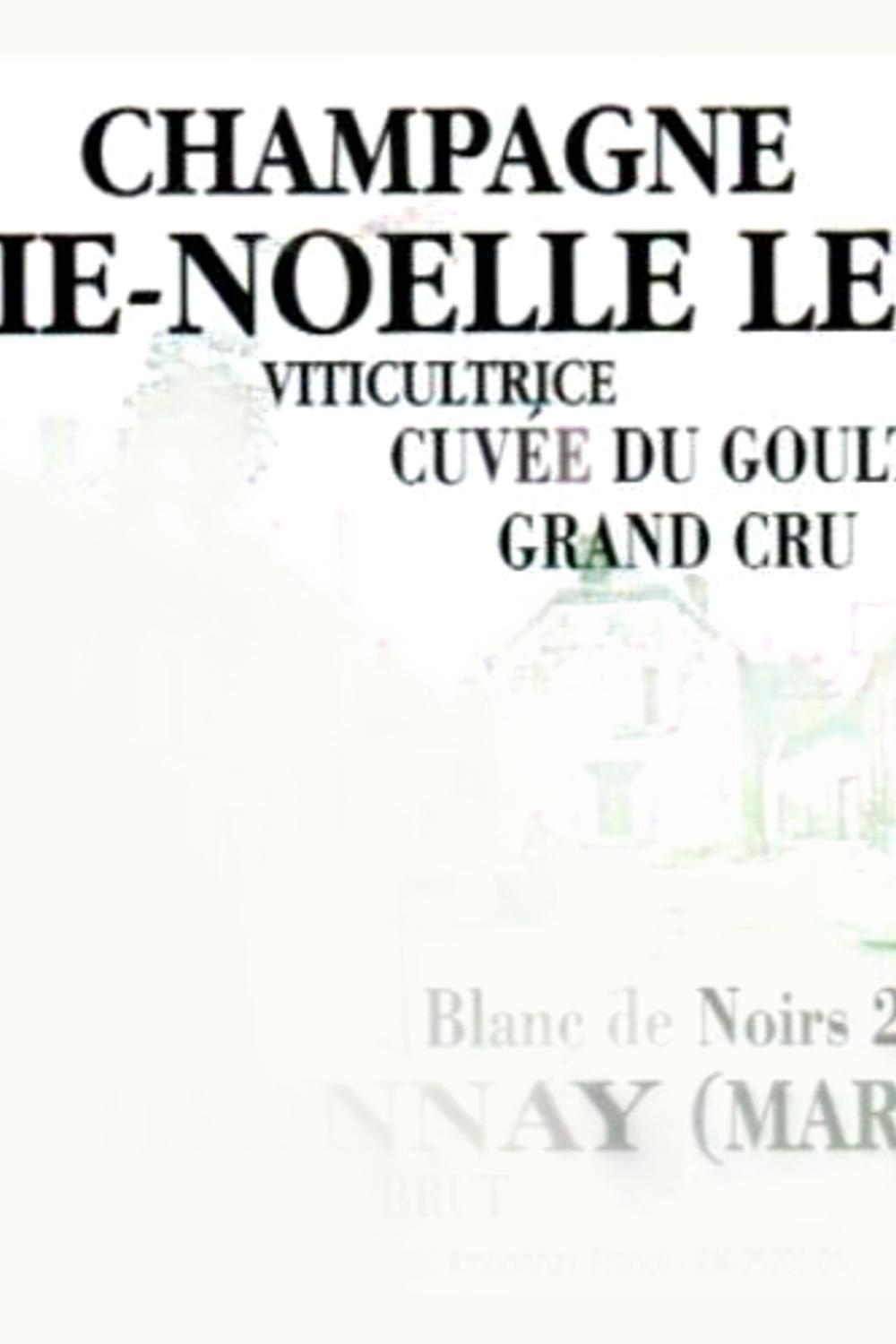 Marie Noëlle Ledru Marie Noelle Ledru Cuvee du Goulte Blanc de Noir Grand Cru Brut Champagne, 2011