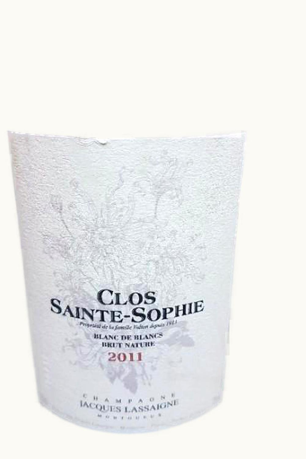Jacques Lassaigne Jacques Lassaigne Clos St Sophie Blanc de Blanc Brut Nature Champagne Zero France, 2011