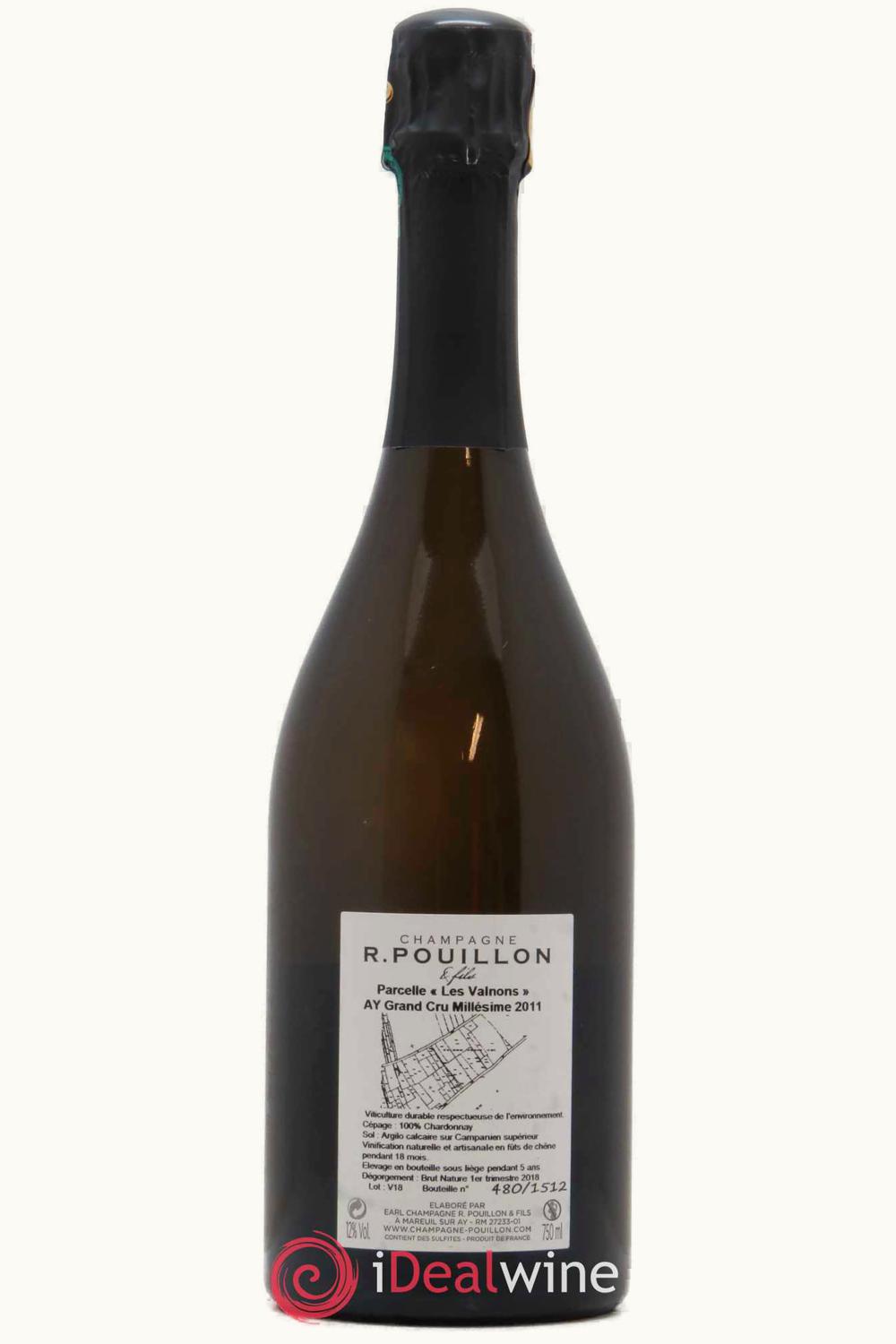 R. Pouillon R. Pouillon Les Valnons Grand Cru Extra Brut Champagne, 2011
