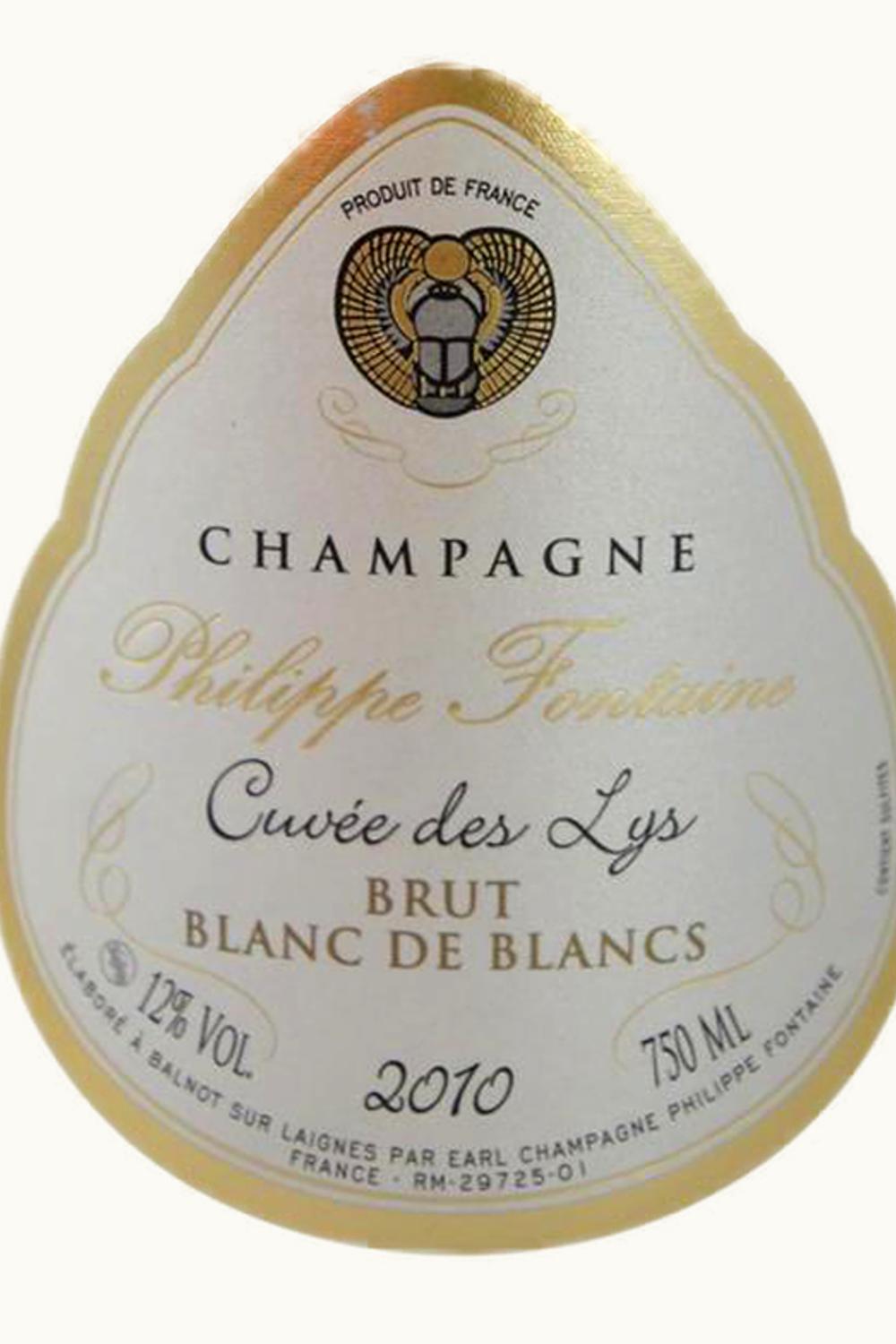 Philip Fontain Philip Fontain Cuvée de Lys Blanc de Blanc Brut Champagne France, 2010