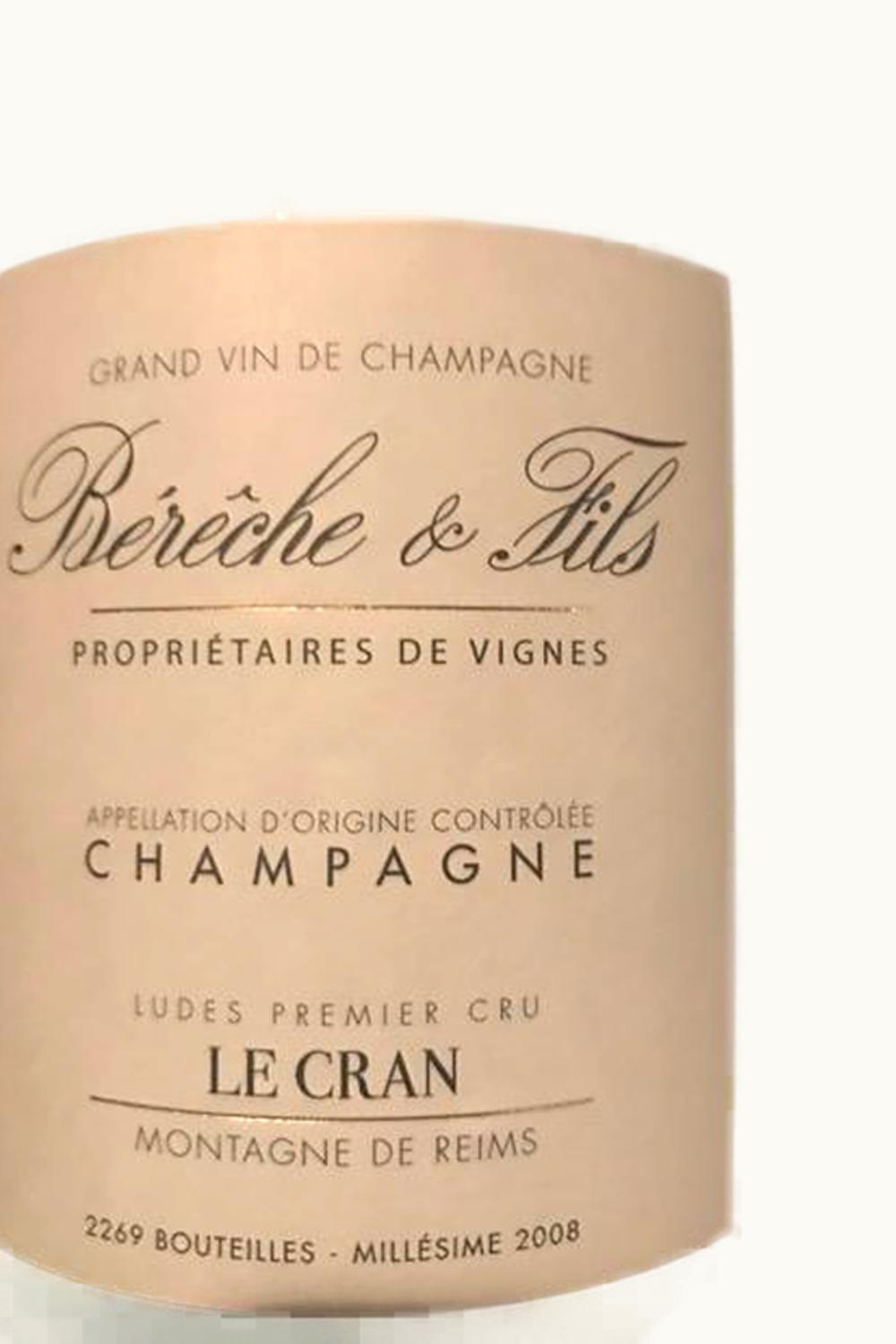 Bérêche & Fils Bérêche & Fils Le Cran Premier Cru Brut Nature Millésimé Champagne Zero France, 2007