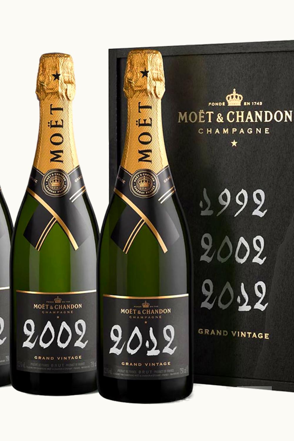 Moët & Chandon Moët & Chandon Grand Vintage Brut Trilogy Vertical Collection Champagne France, 2002